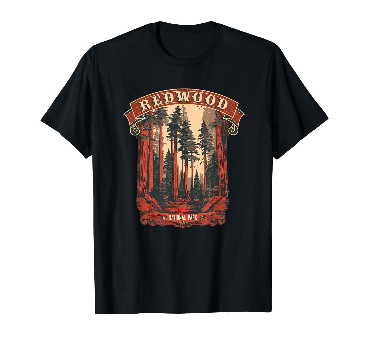 Redwood National Park Nostalgia T-Shirt - Casual Everyday Wear Men Women - T-Shirt, Sweatshirt, Hoodie