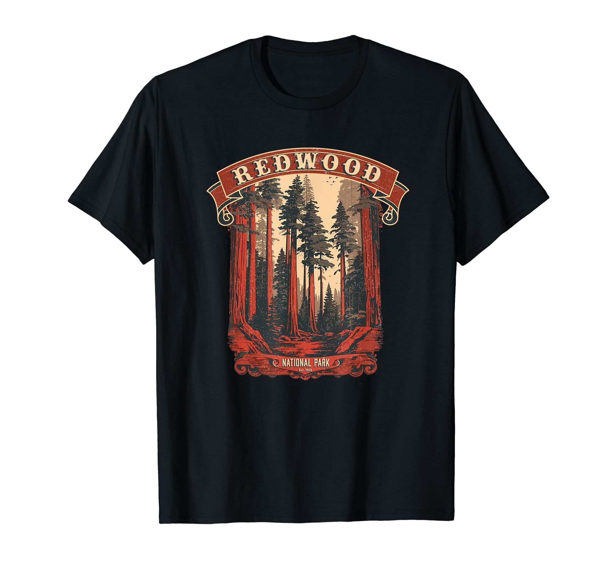 Redwood National Park Nostalgia T-Shirt - Casual Everyday Wear Men Women - T-Shirt, Sweatshirt, Hoodie