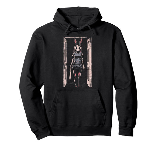 Anime Horror Bunny Aesthetic Soft Grunge Hoodie - Unique Graphic Men Women - T-Shirt, Sweatshirt, Hoodie