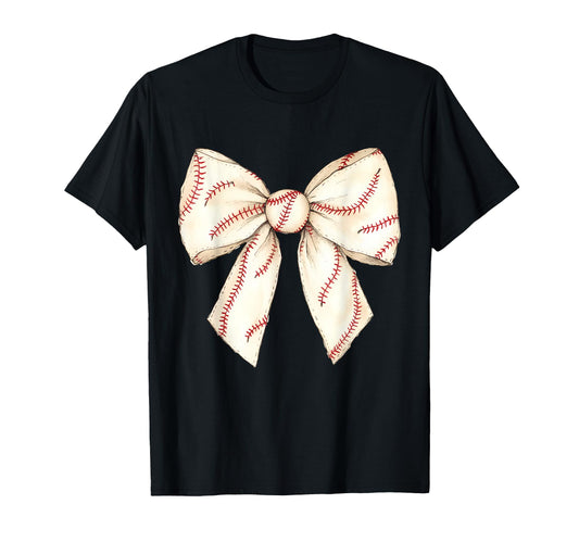 Baseball Coquette Bow Baseball Mom T-Shirt - Graphic Print for Adults - T-Shirt, Sweatshirt, Hoodie