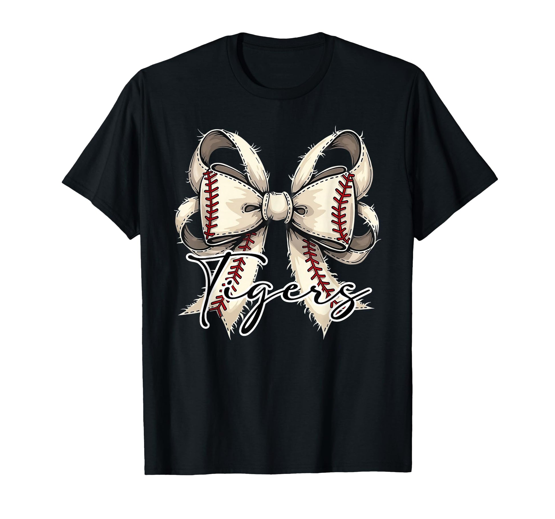 Tigers Baseball Coquette Bow Game Day T-Shirt - Unique Graphic Men Women - T-Shirt, Sweatshirt, Hoodie