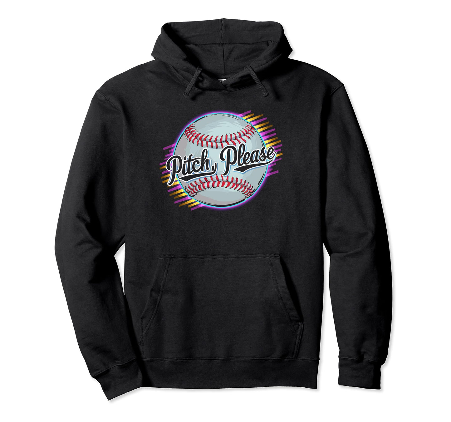 Pitching Baseball Player Pitch Please Hoodie - Custom Art Print for Adults - T-Shirt, Sweatshirt, Hoodie