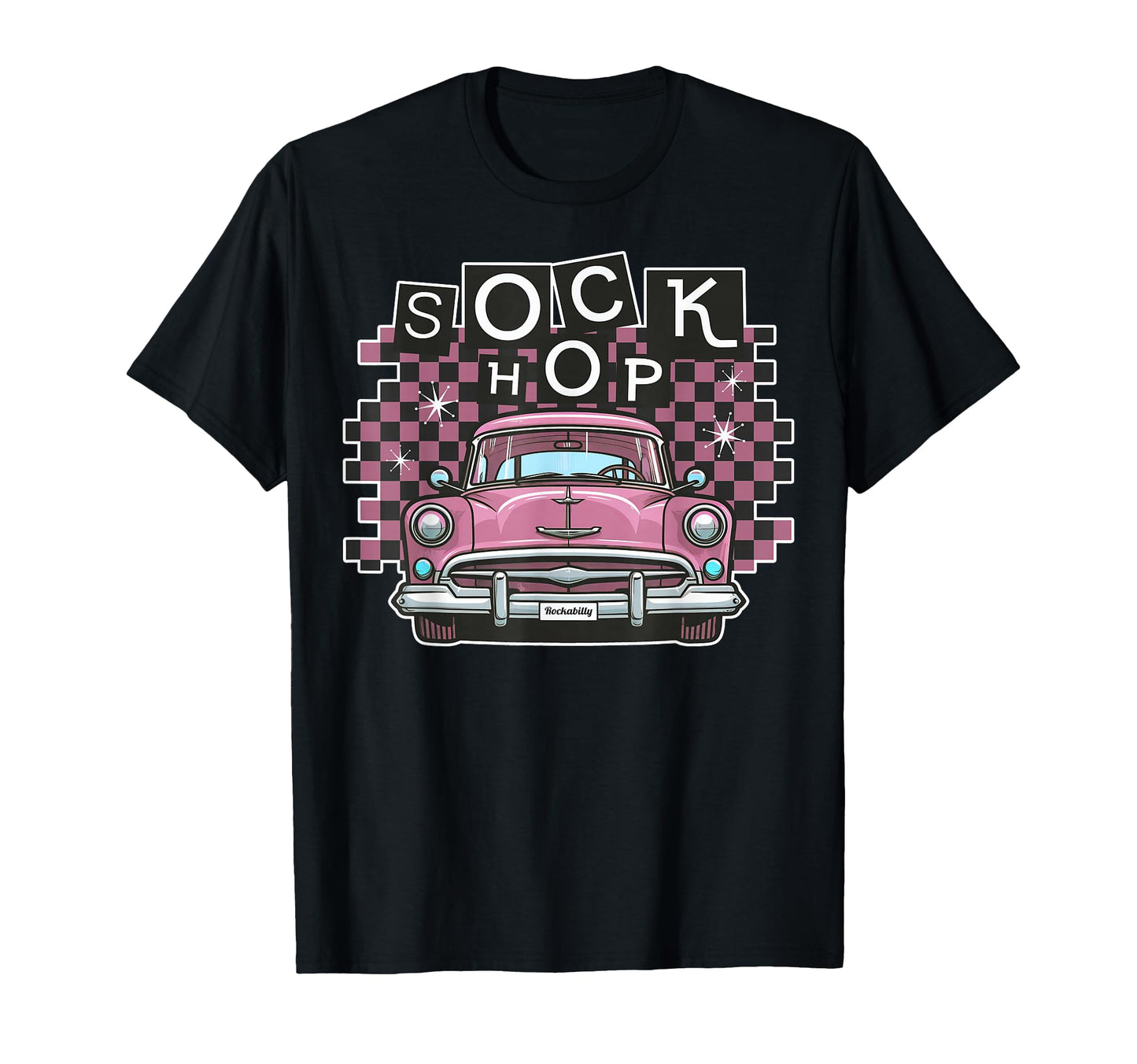 Sock Hop 50S Car Nostalgia 1950S Greaser T-Shirt - Trendy Graphic Men Women - T-Shirt, Sweatshirt, Hoodie