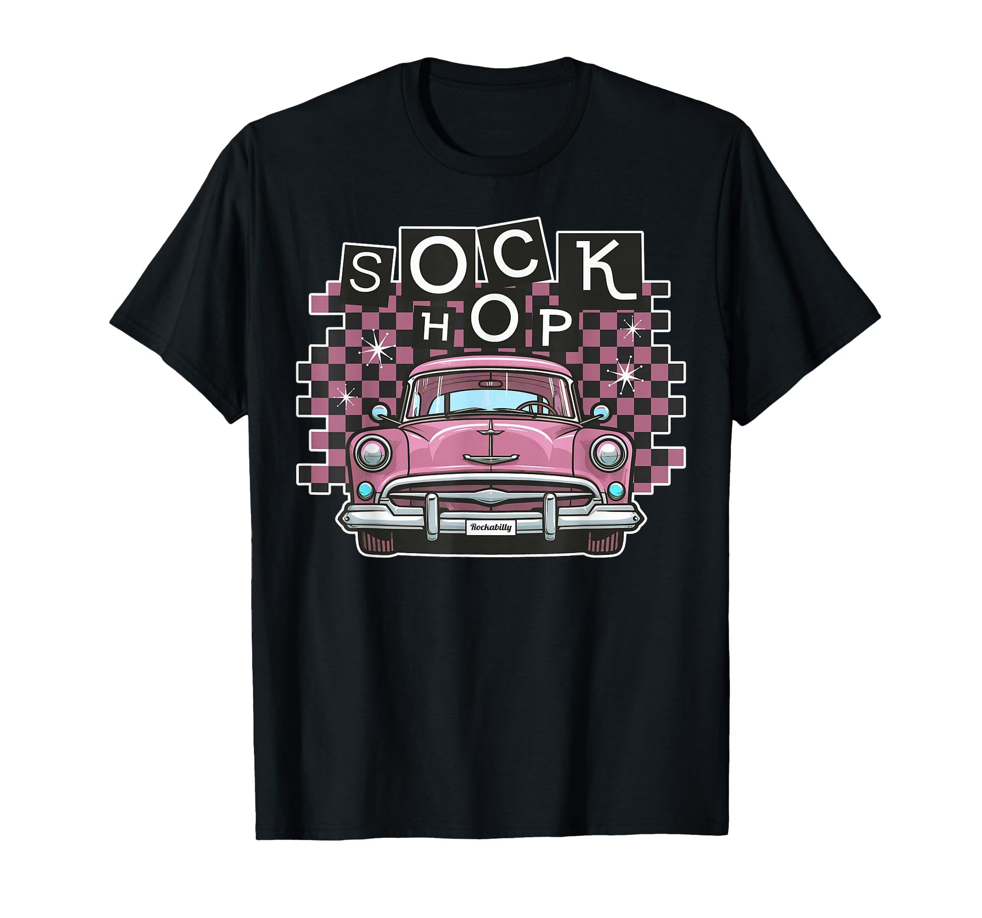 Sock Hop 50S Car Nostalgia 1950S Greaser T-Shirt - Trendy Graphic Men Women - T-Shirt, Sweatshirt, Hoodie