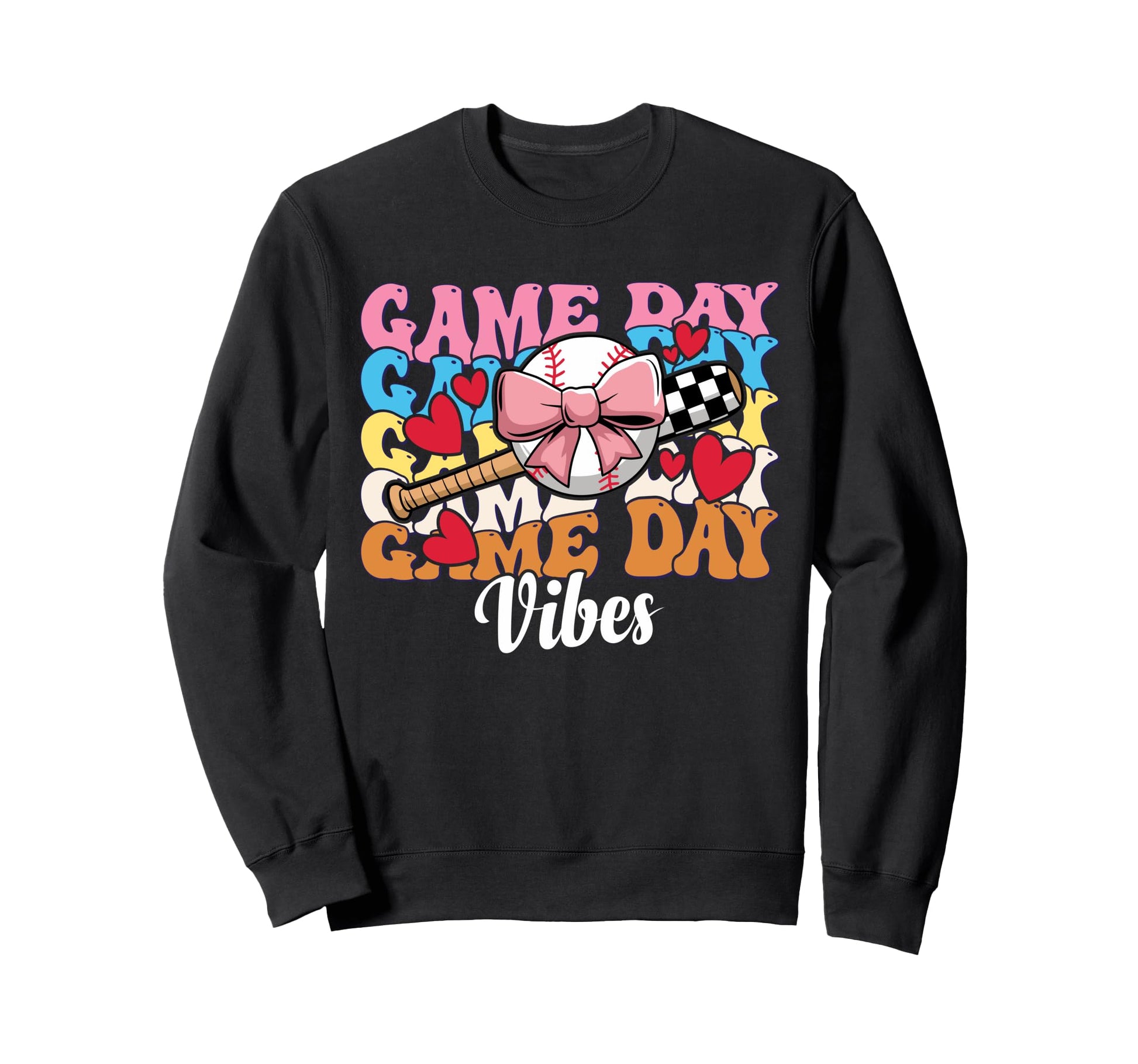 Game Day Vibes Coquette Bow Softball Sweatshirt - Streetwear Style Unisex - T-Shirt, Sweatshirt, Hoodie