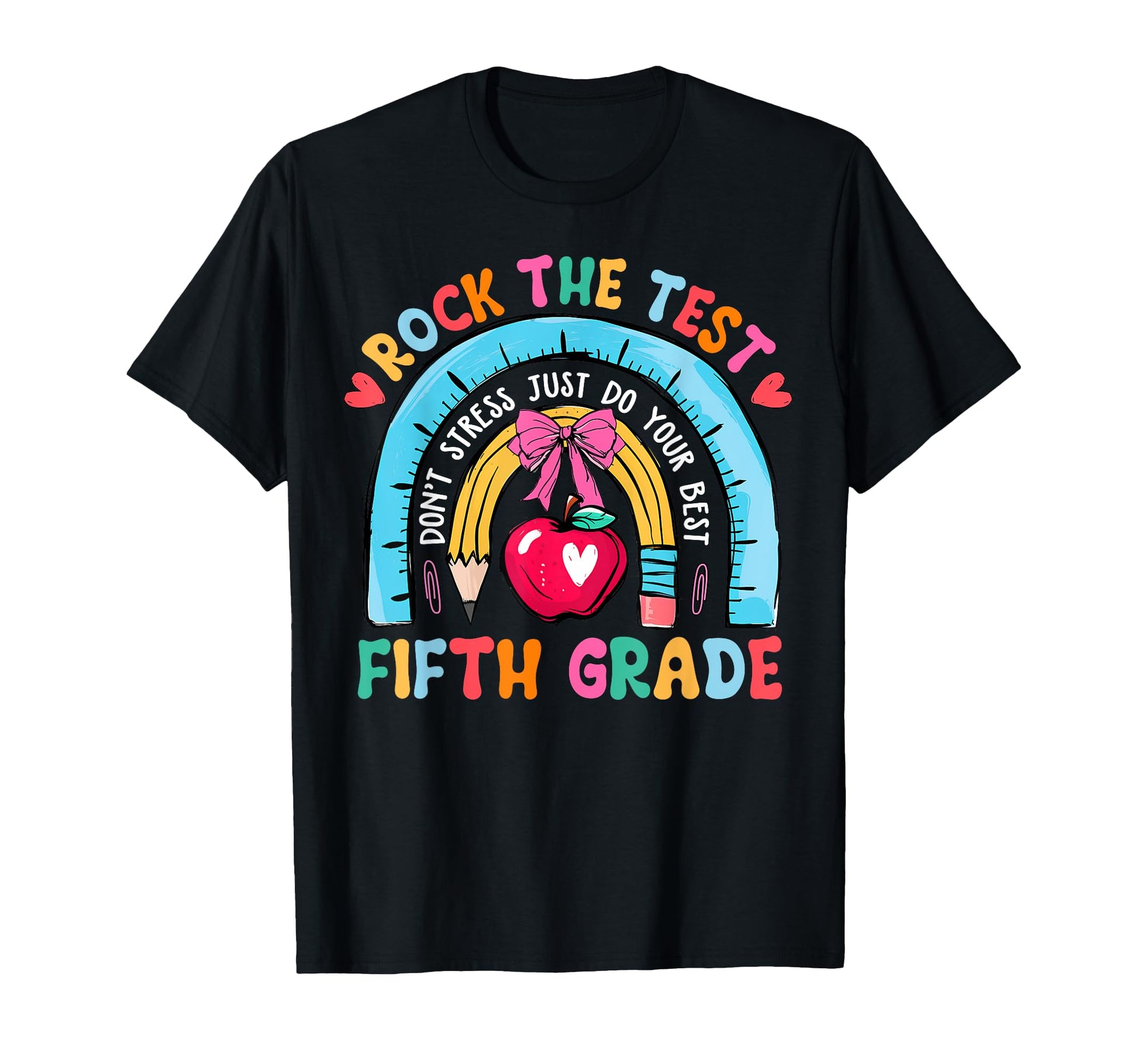 5Th Grade Teacher Rock Test Day T-Shirt - Streetwear Style for Adults - T-Shirt, Sweatshirt, Hoodie