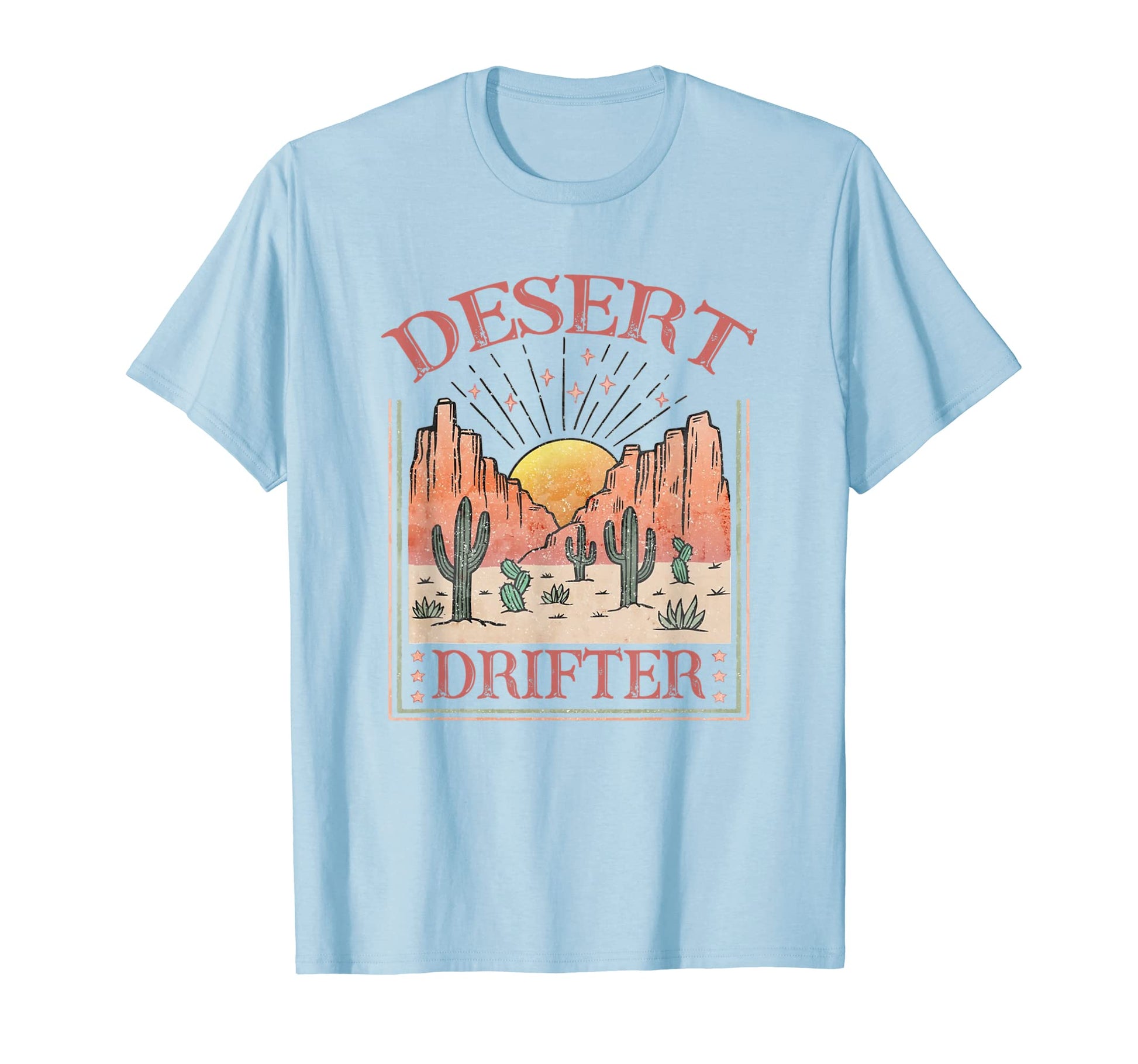 Desert Drifter Boho Cactus Sun Western T-Shirt - Trendy Graphic Men Women - T-Shirt, Sweatshirt, Hoodie