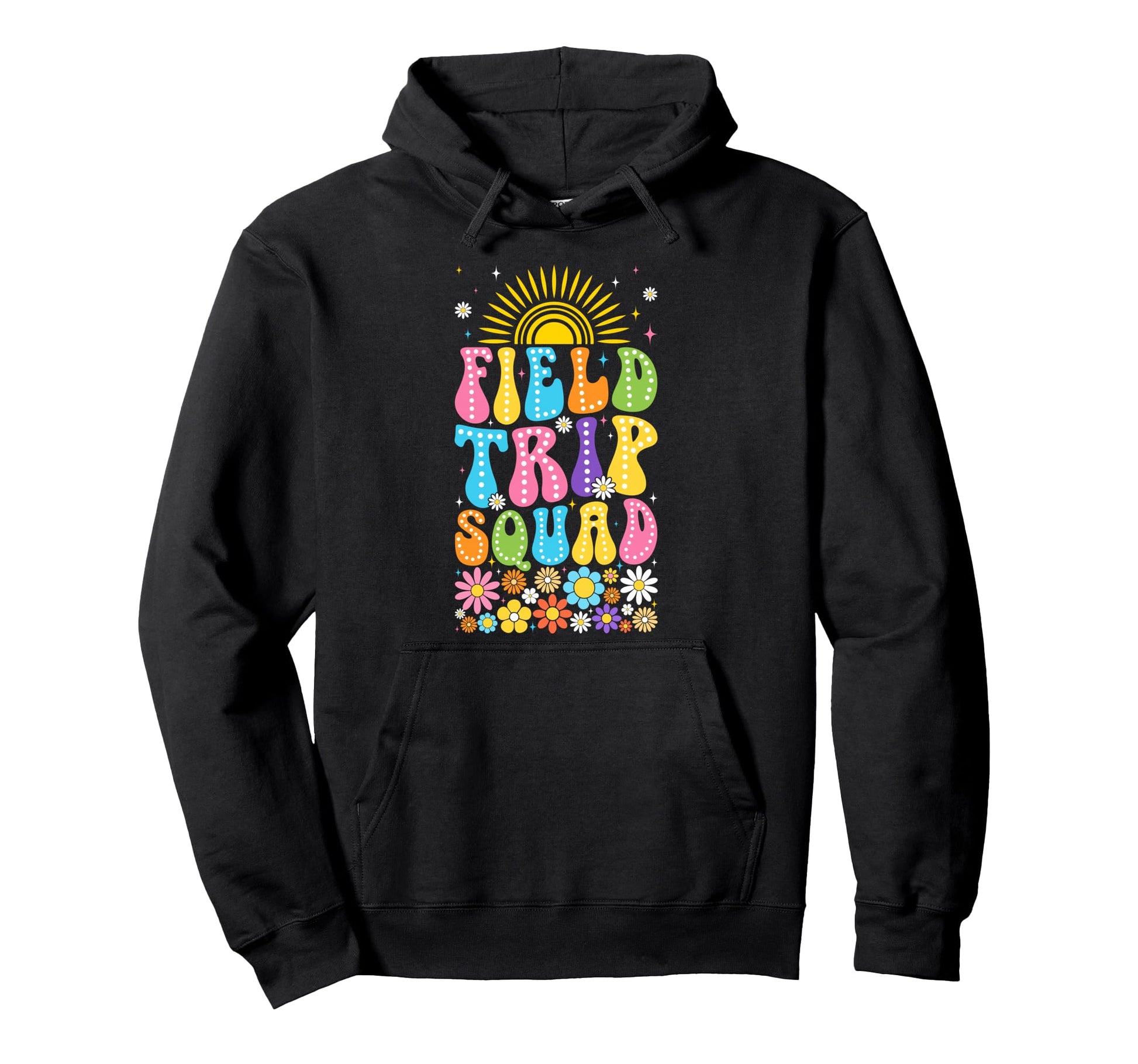 Field Trip Squad Groovy School Fun Hoodie - Aesthetic Graphic Men Women - T-Shirt, Sweatshirt, Hoodie