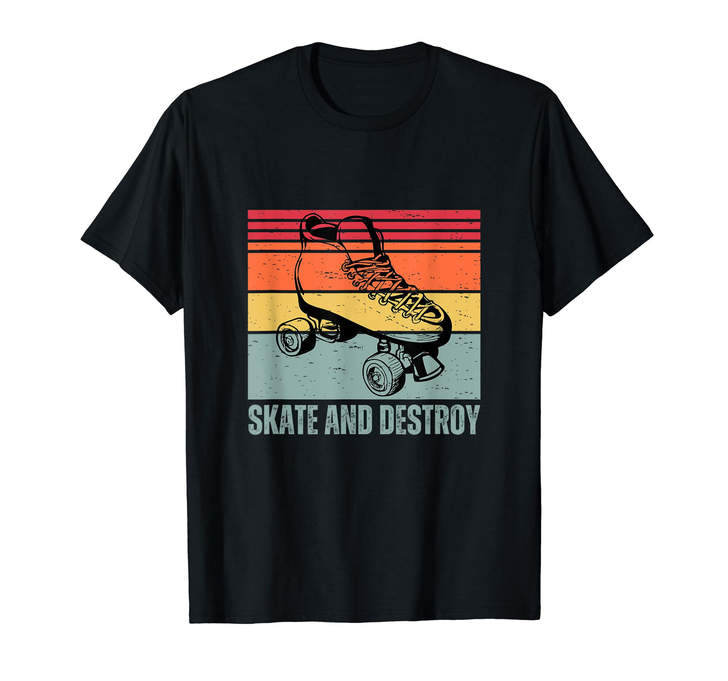 70S 80S Roller Derby Player Skate And T-Shirt - Minimalist Print Men Women - T-Shirt, Sweatshirt, Hoodie