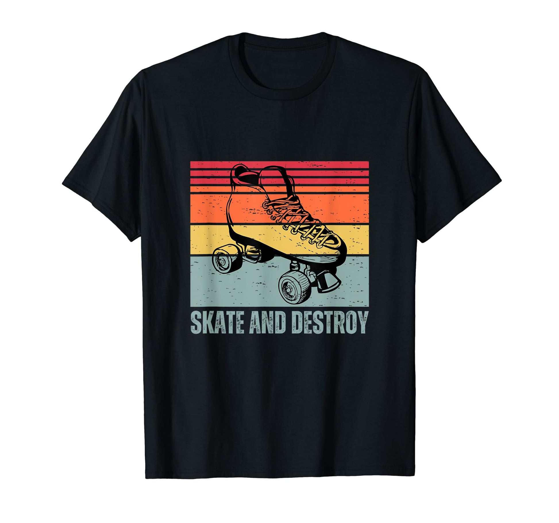 70S 80S Roller Derby Player Skate And T-Shirt - Minimalist Print Men Women - T-Shirt, Sweatshirt, Hoodie