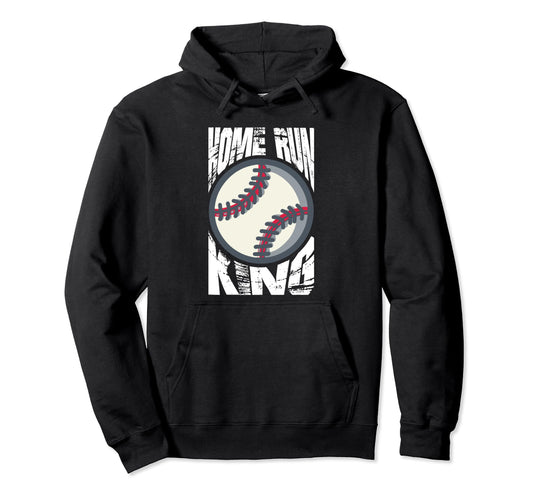 Baseball Home Run King Sports Hoodie - Minimalist Print for Adults - T-Shirt, Sweatshirt, Hoodie