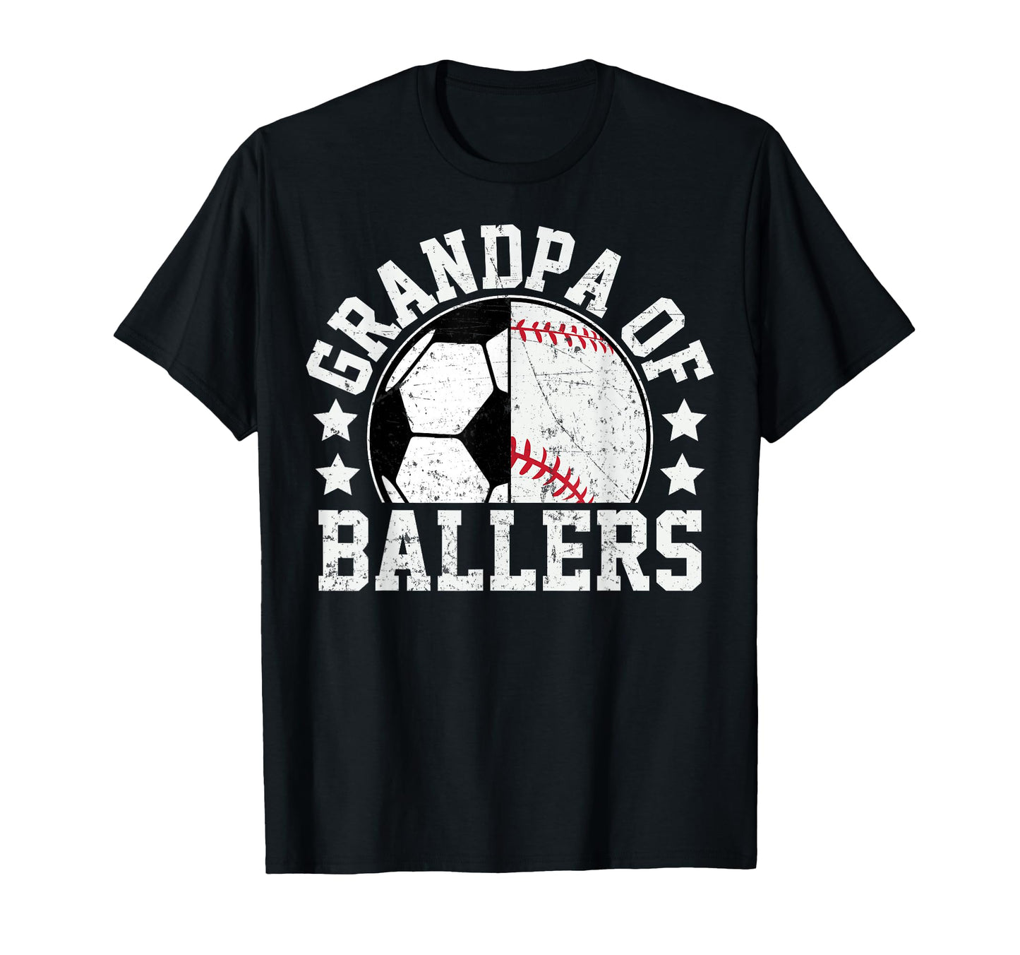 Grandpa Ballers Soccer Baseball T-Shirt - Custom Art Print Men Women - T-Shirt, Sweatshirt, Hoodie