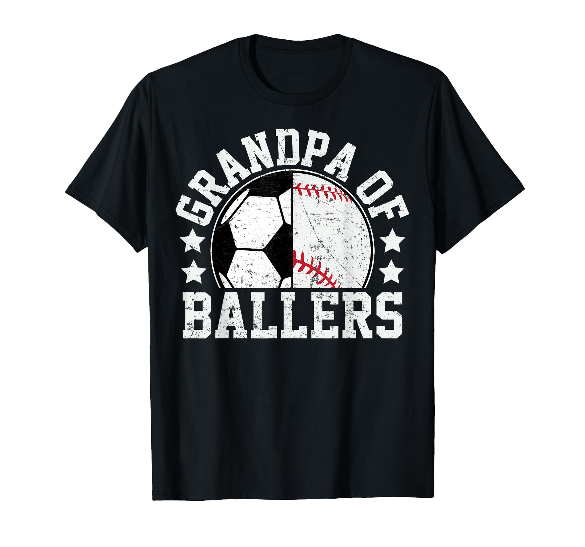 Grandpa Ballers Soccer Baseball T-Shirt - Custom Art Print Men Women - T-Shirt, Sweatshirt, Hoodie