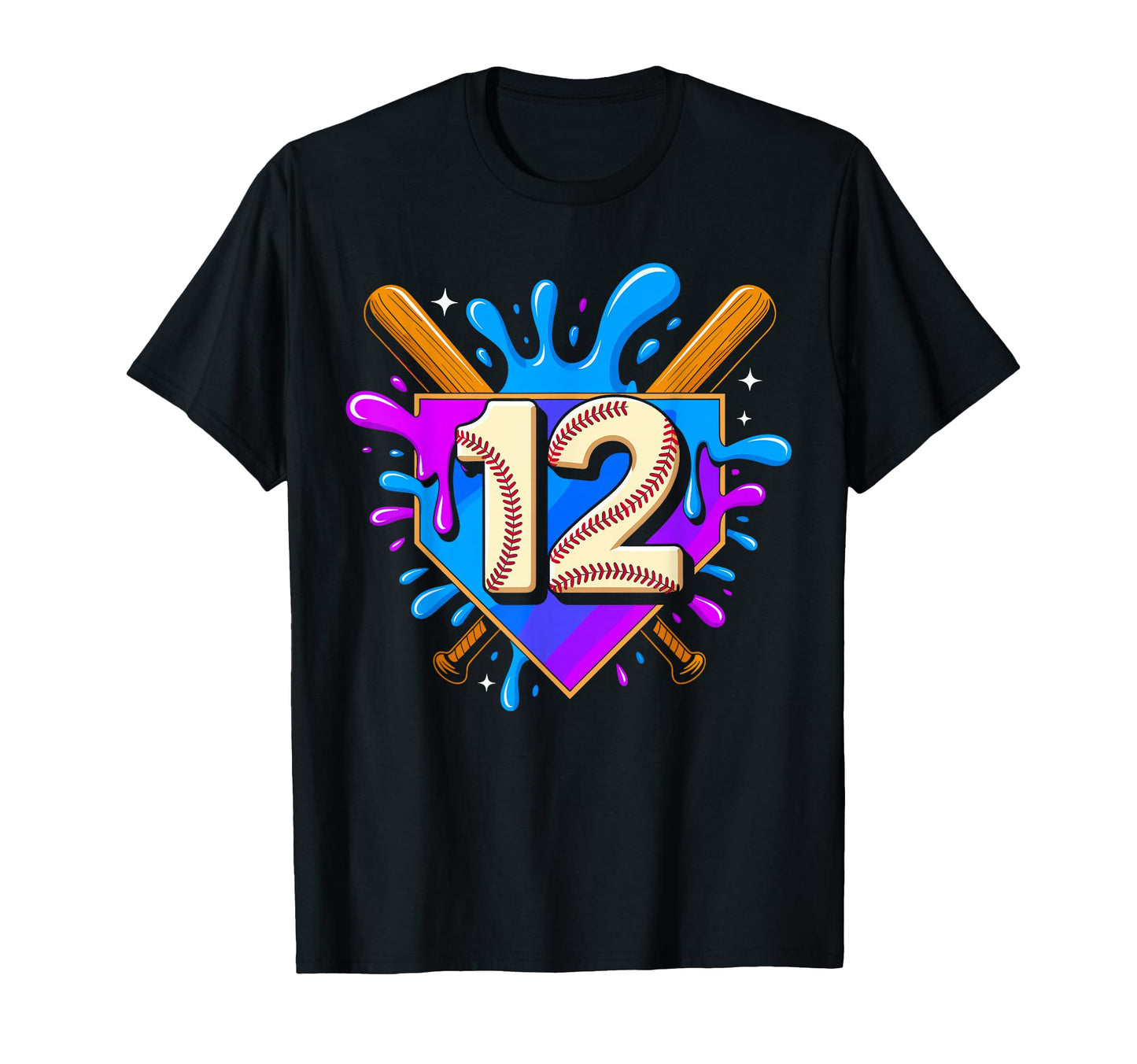 12Th Birthday Baseball 12 Years T-Shirt - Casual Everyday Wear Men Women - T-Shirt, Sweatshirt, Hoodie