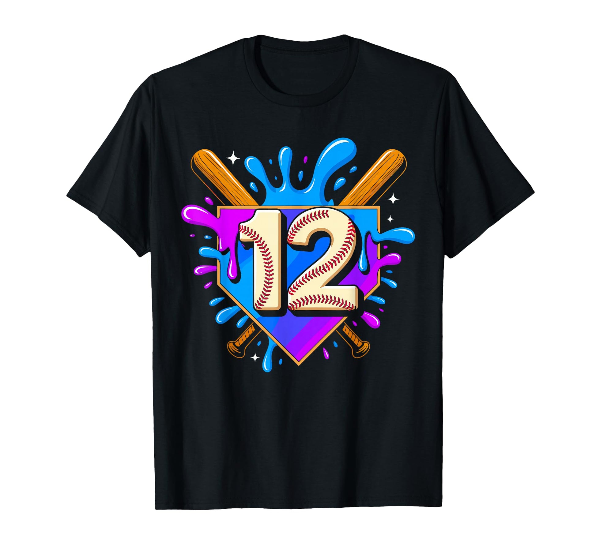 12Th Birthday Baseball 12 Years T-Shirt - Casual Everyday Wear Men Women - T-Shirt, Sweatshirt, Hoodie