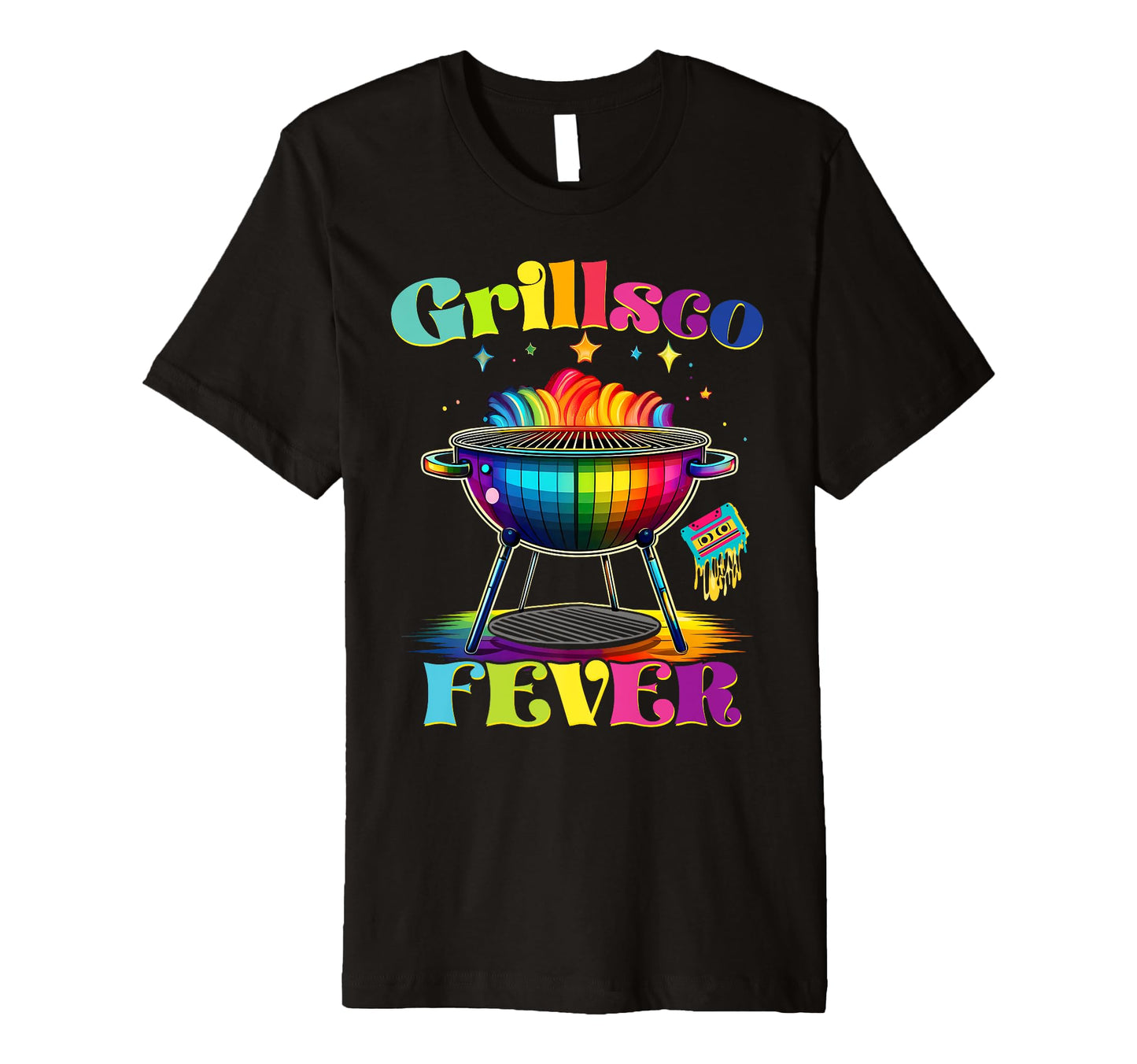 Grillsco Fever Disco Grilling Bbq 80S T-Shirt - Novelty Apparel Men Women - T-Shirt, Sweatshirt, Hoodie