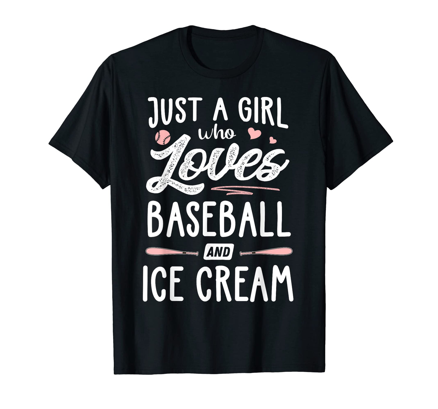 Just Who Loves Baseball And Ice Cream T-Shirt - Unique Graphic for Adults - T-Shirt, Sweatshirt, Hoodie