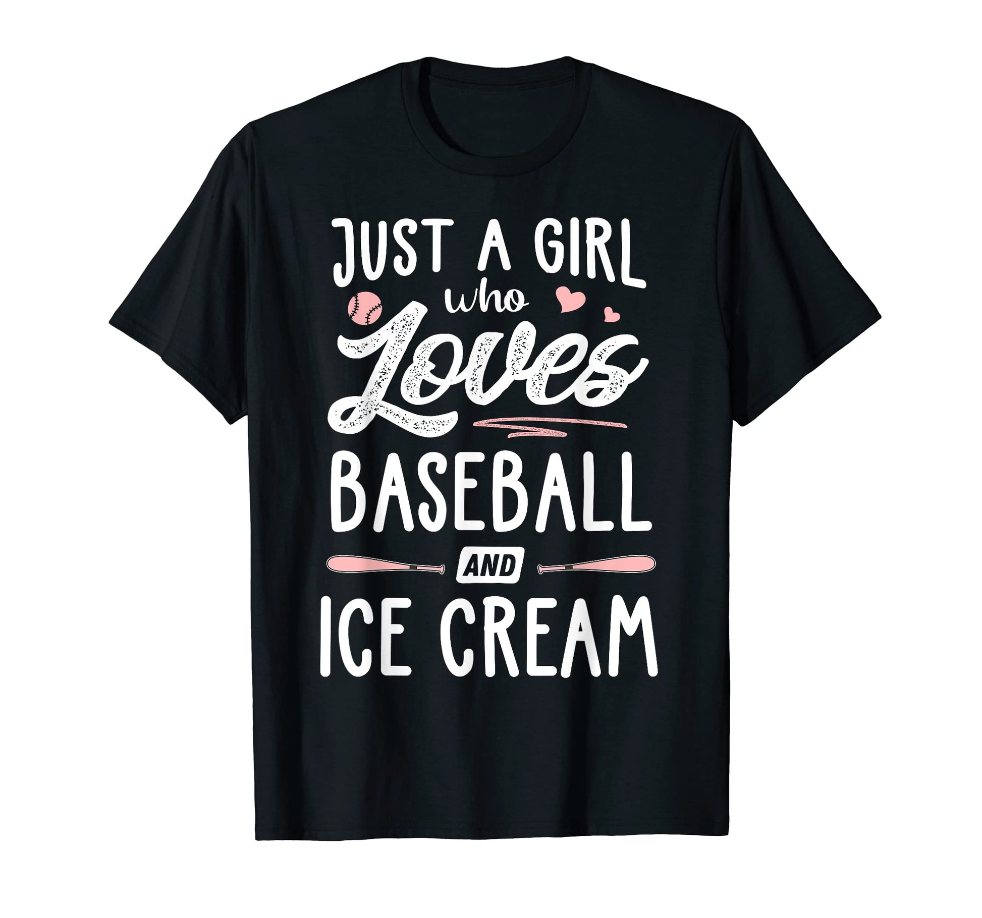 Just Who Loves Baseball And Ice Cream T-Shirt - Unique Graphic for Adults - T-Shirt, Sweatshirt, Hoodie