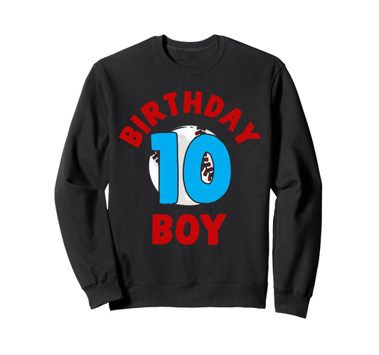 10Th Birthday Baseball Birthday Sweatshirt - Custom Art Print for Adults - T-Shirt, Sweatshirt, Hoodie
