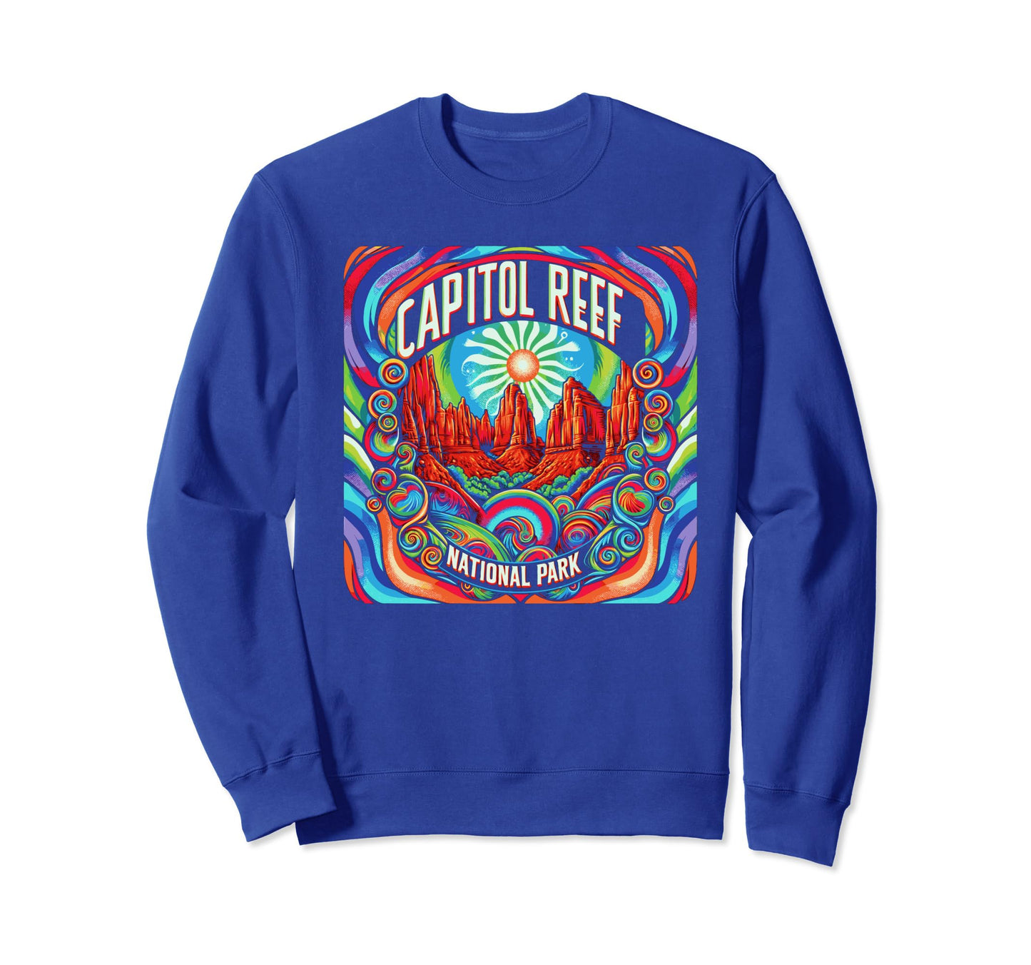 Capitol Reef National Park Utah 60S Sweatshirt - Unique Graphic for Adults - T-Shirt, Sweatshirt, Hoodie