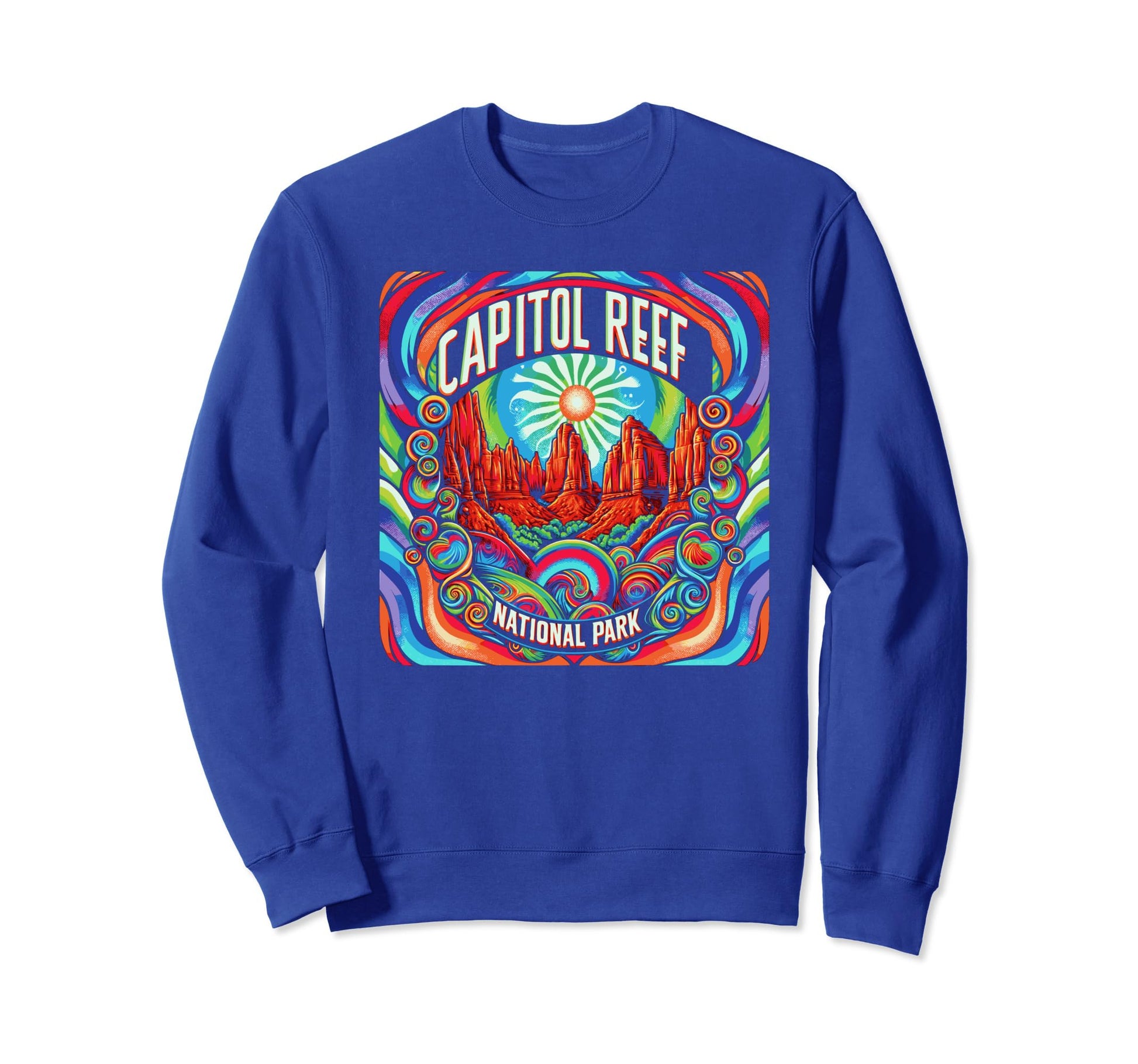 Capitol Reef National Park Utah 60S Sweatshirt - Unique Graphic for Adults - T-Shirt, Sweatshirt, Hoodie