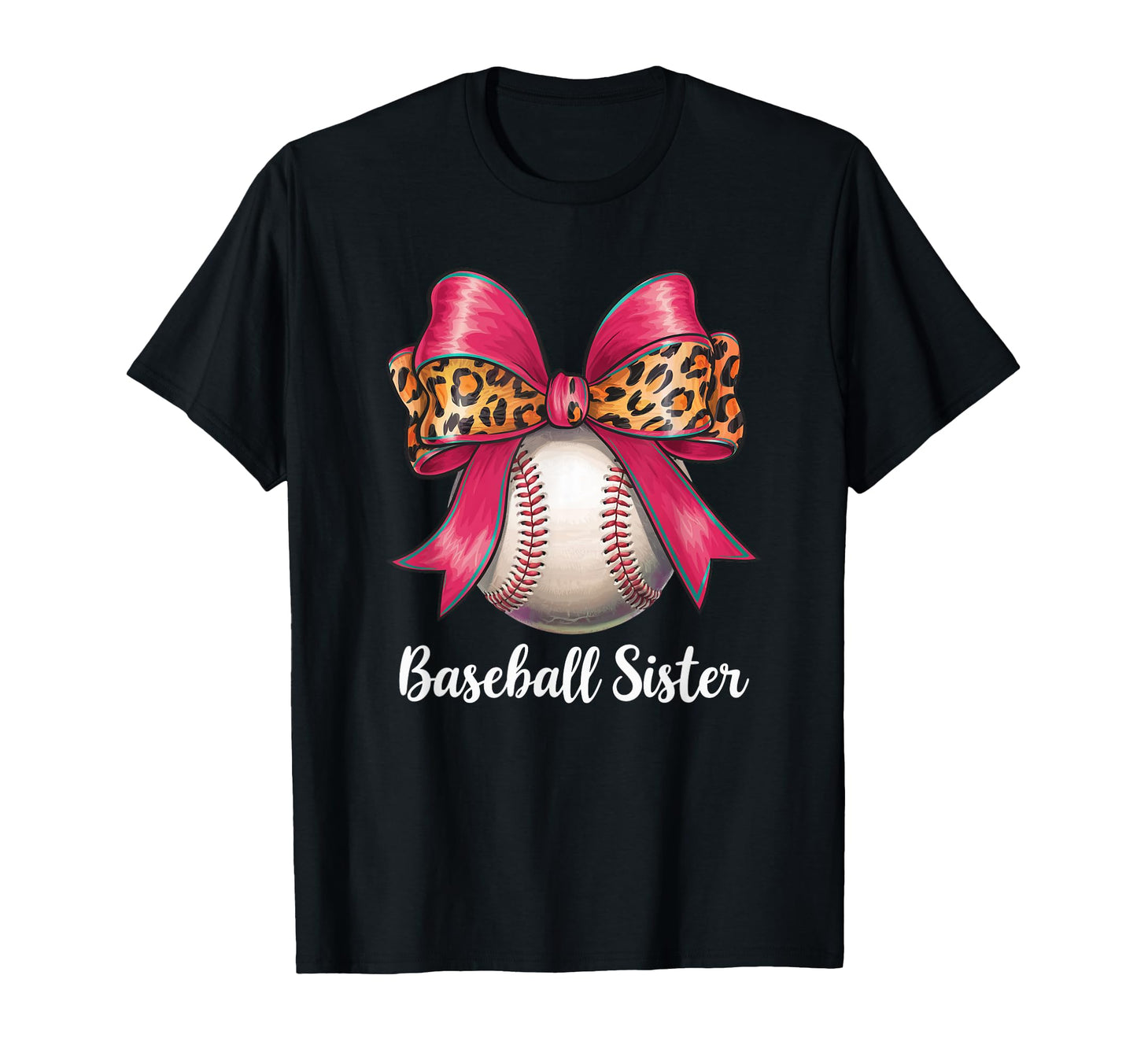Baseball Sister Coquette Bow Baseball T-Shirt - Trendy Graphic Men Women - T-Shirt, Sweatshirt, Hoodie