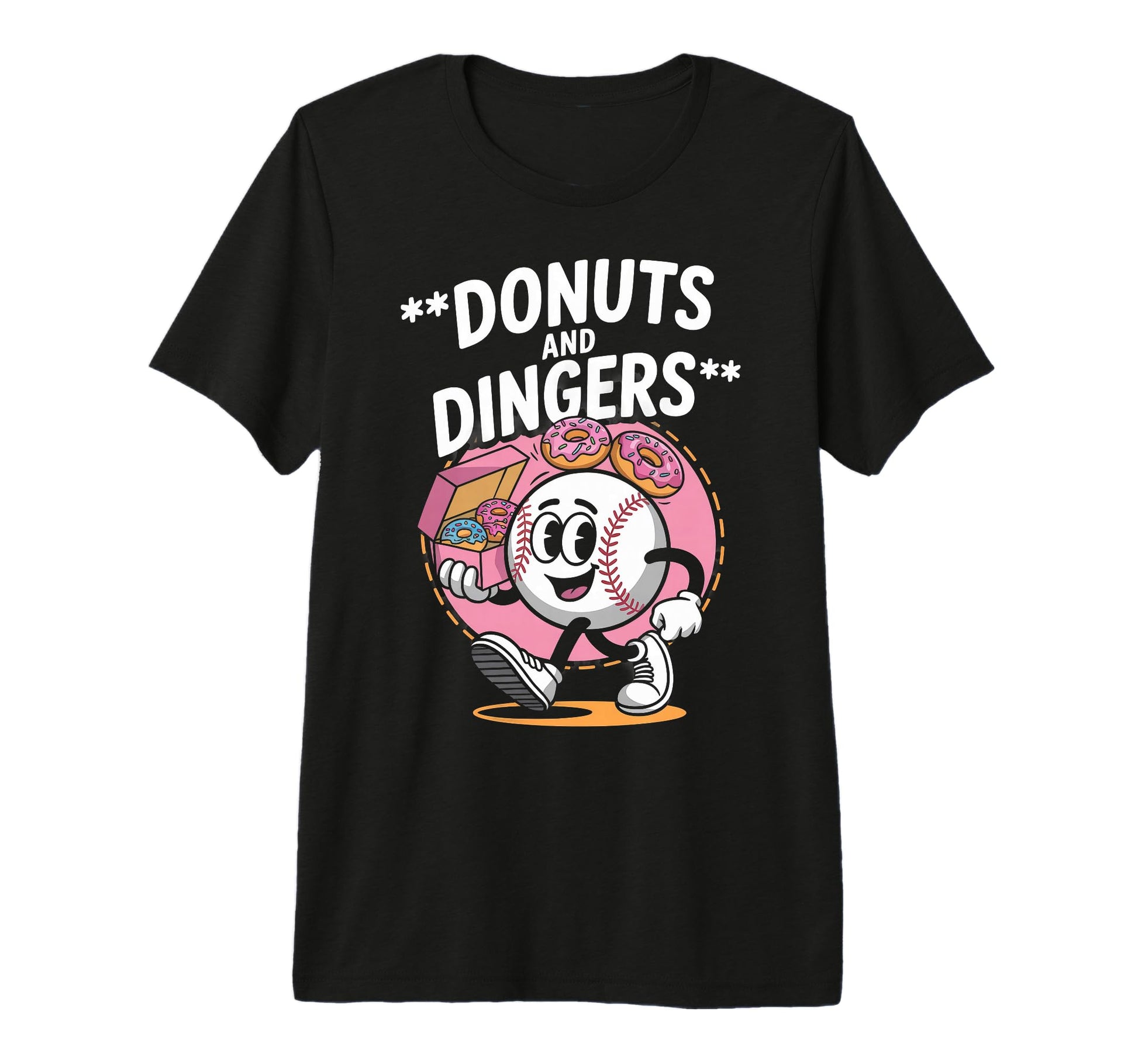 Donuts Home Runs Baseball Funny Sports T-Shirt - Novelty Apparel Unisex - T-Shirt, Sweatshirt, Hoodie