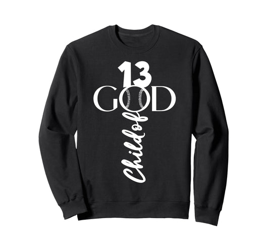 Baseball Jesus 13 Years Child God Sweatshirt - Streetwear Style for Adults - T-Shirt, Sweatshirt, Hoodie