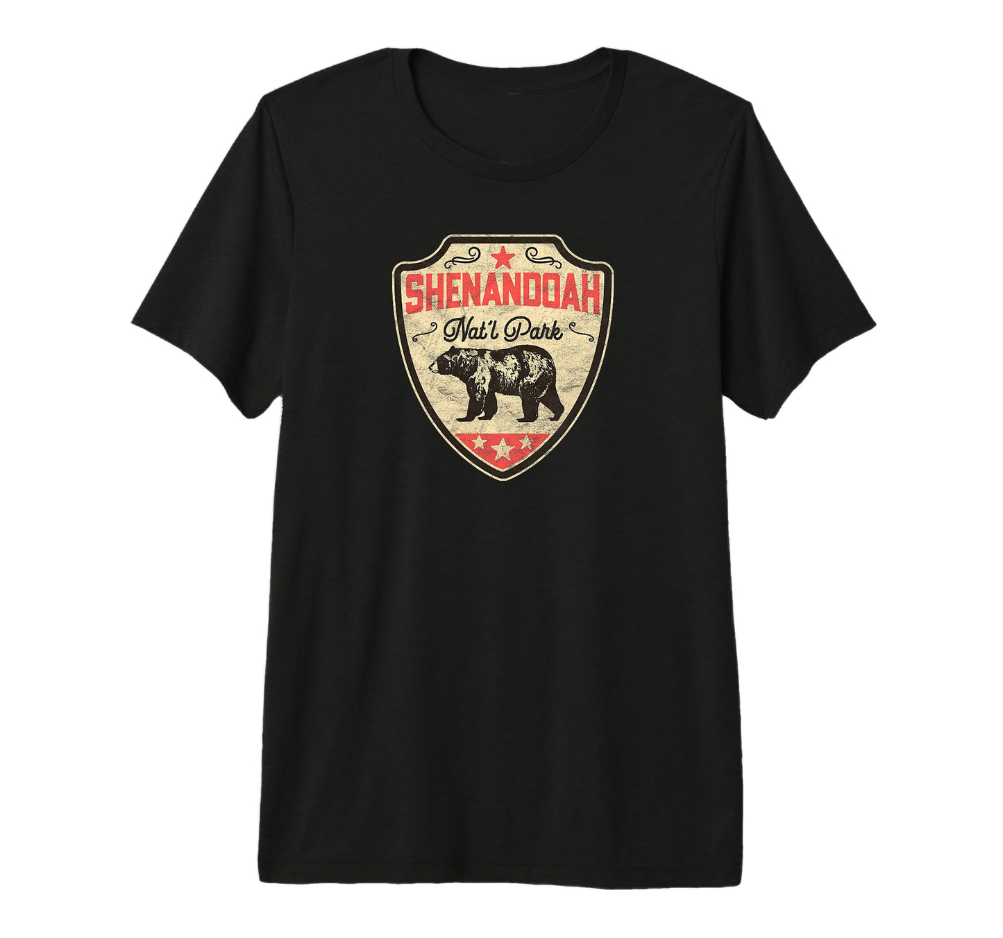 Shenandoah National Park Black Bear Tri T-Shirt - Minimalist Print Unisex - T-Shirt, Sweatshirt, Hoodie