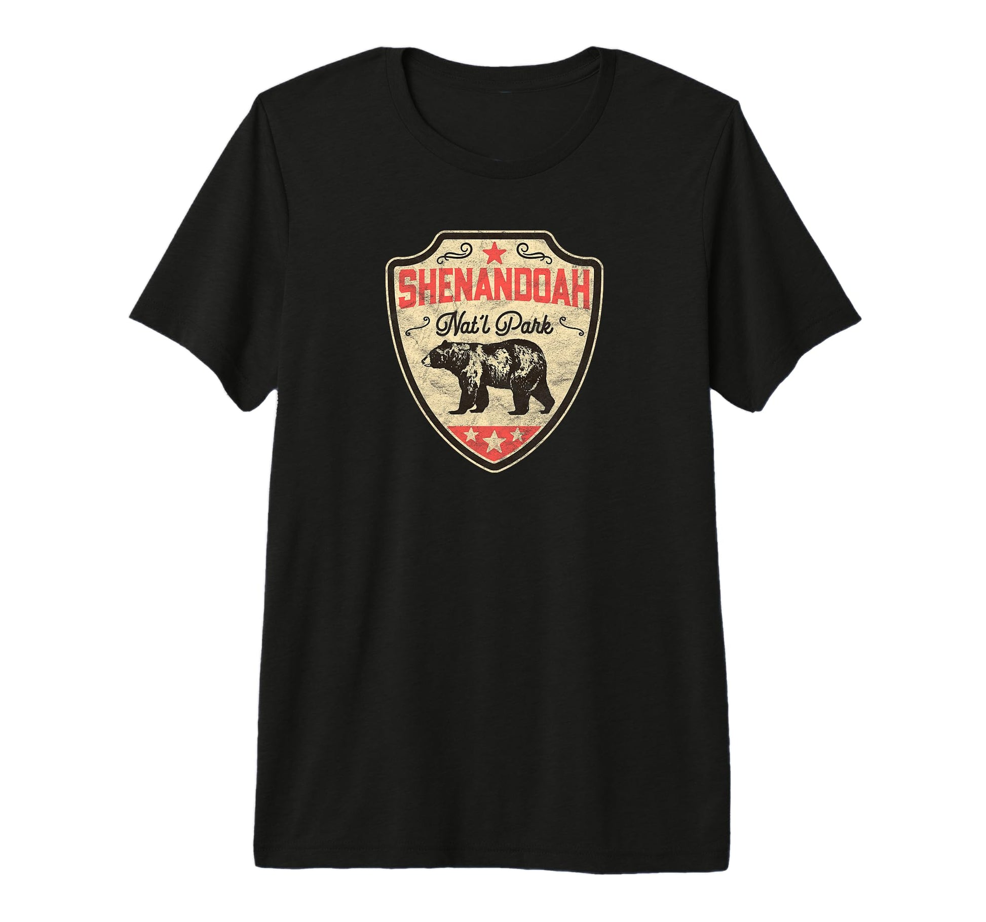 Shenandoah National Park Black Bear Tri T-Shirt - Minimalist Print Unisex - T-Shirt, Sweatshirt, Hoodie