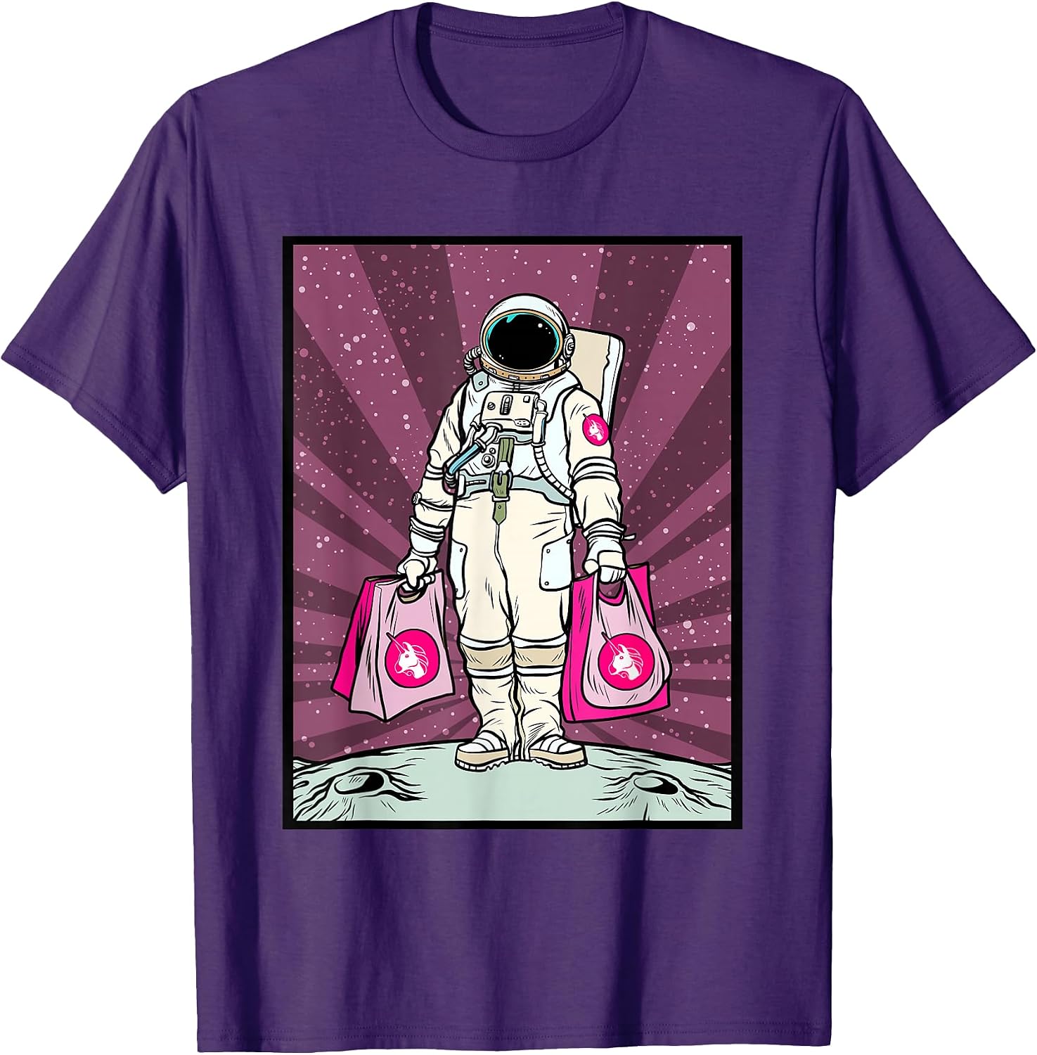 Astronaut Bags Are Full of Uniswap Crypto On Moon - Adult & Kids T-Shirts, Sweatshirts & Hoodies apparel design preview 1