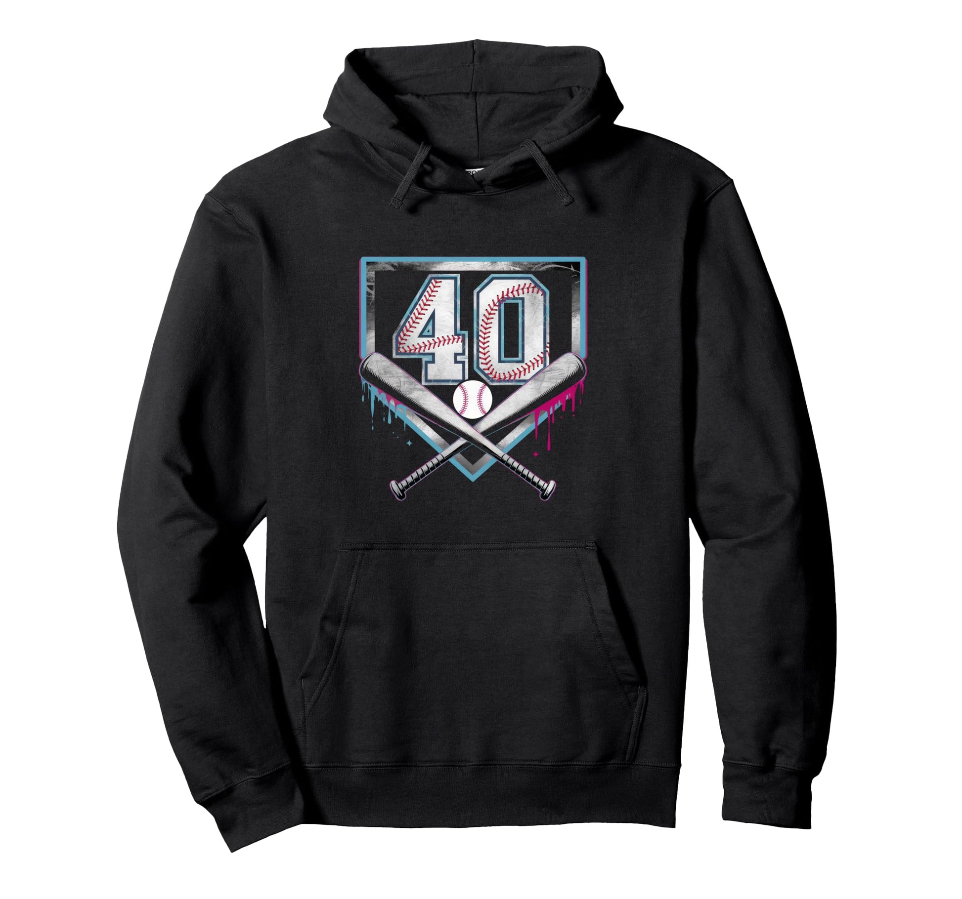 Sprinkle 40Th Birthday Baseball Home Ice Hoodie - Unique Graphic Men Women - T-Shirt, Sweatshirt, Hoodie