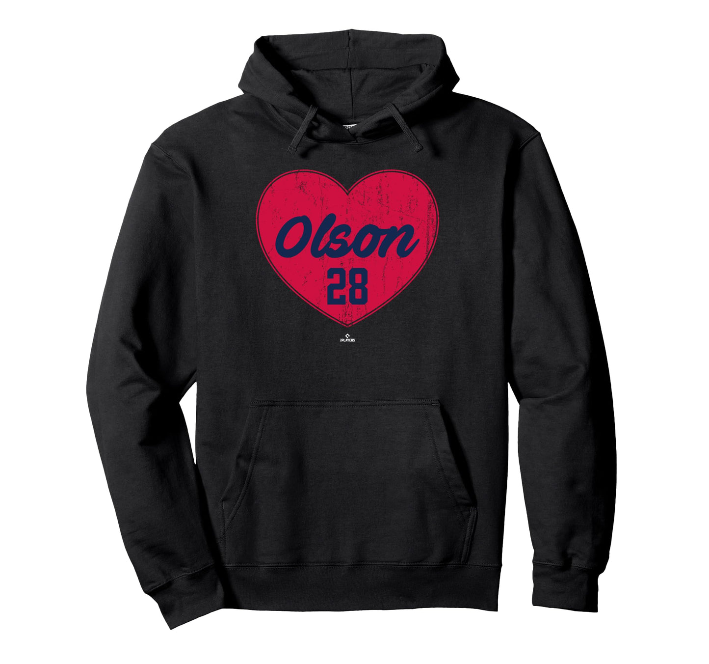 Distressed Heart Matt Olson Atlanta Hoodie - Streetwear Style for Adults - T-Shirt, Sweatshirt, Hoodie