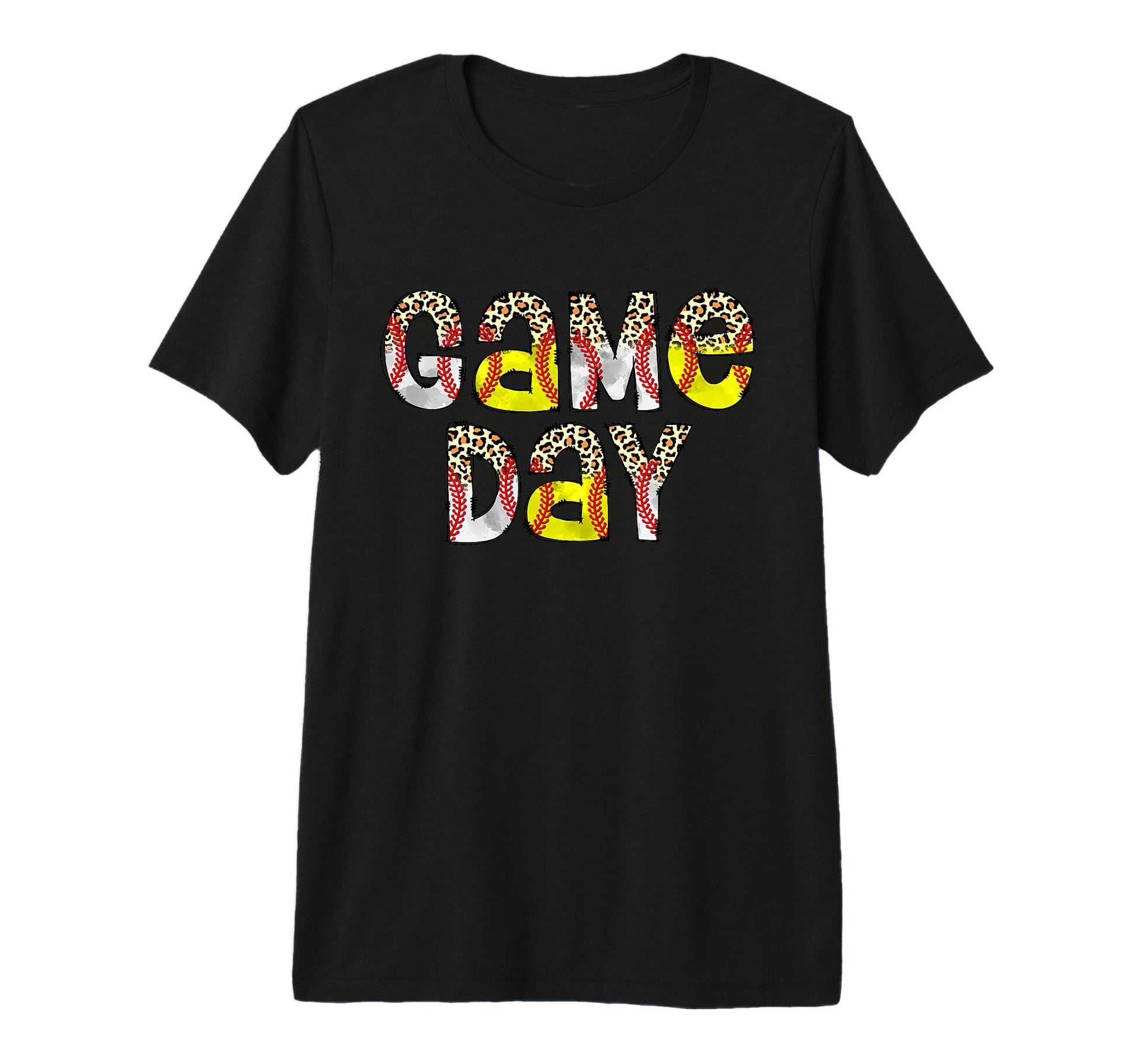 Game Day Leopard Baseball Softball T-Shirt - Casual Everyday Wear Unisex - T-Shirt, Sweatshirt, Hoodie