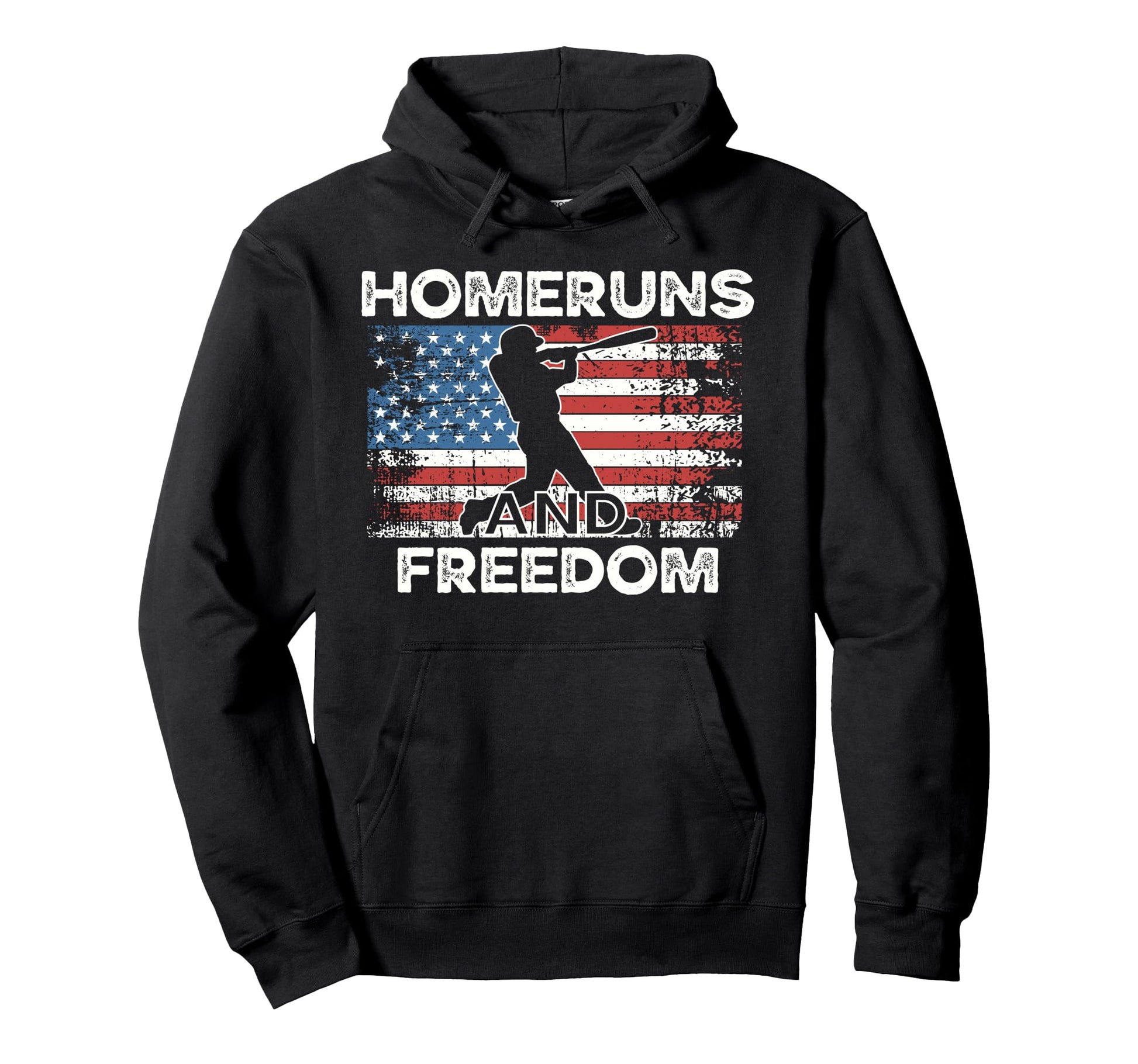 Home Runs And Freedom 4Th July Usa Hoodie - Custom Art Print Men Women - T-Shirt, Sweatshirt, Hoodie