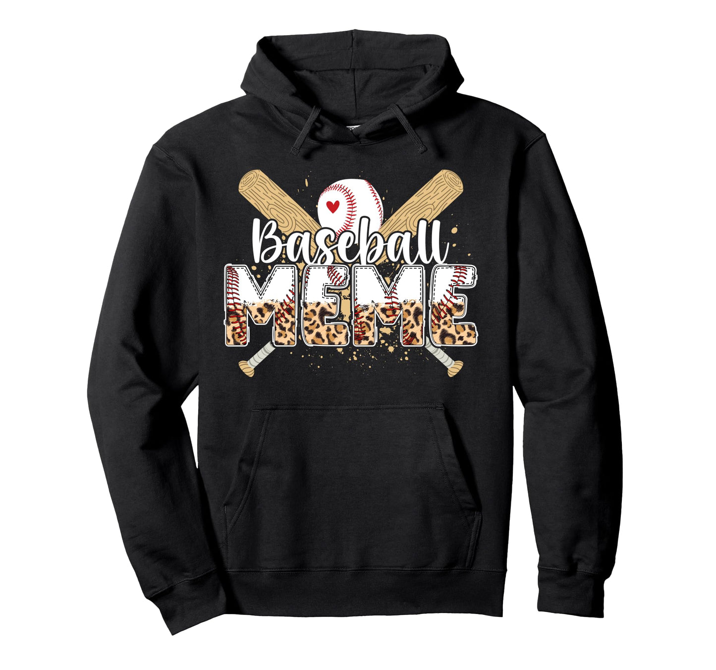 Baseball Meme Leopard Meme Hoodie - Casual Everyday Wear Men Women - T-Shirt, Sweatshirt, Hoodie