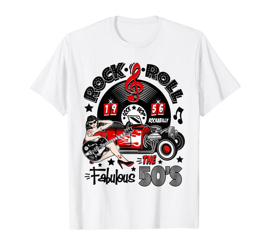 50S Rockabilly 1950S Sock Hop Doo Wop T-Shirt - Aesthetic Graphic Unisex - T-Shirt, Sweatshirt, Hoodie