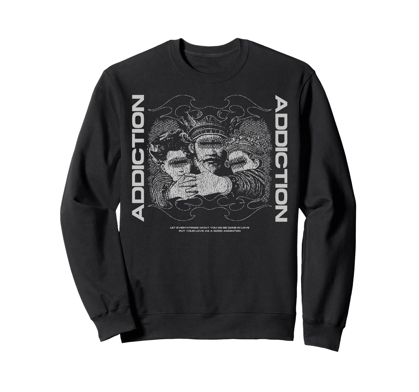 Y2K Addiction Bold Urban Sweatshirt - Casual Everyday Wear Men Women - T-Shirt, Sweatshirt, Hoodie