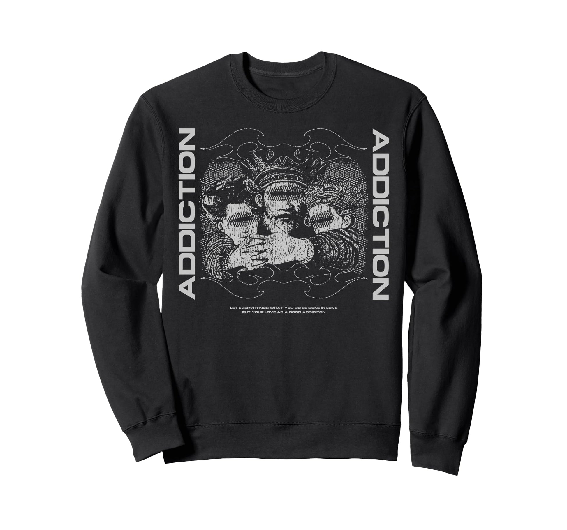 Y2K Addiction Bold Urban Sweatshirt - Casual Everyday Wear Men Women - T-Shirt, Sweatshirt, Hoodie