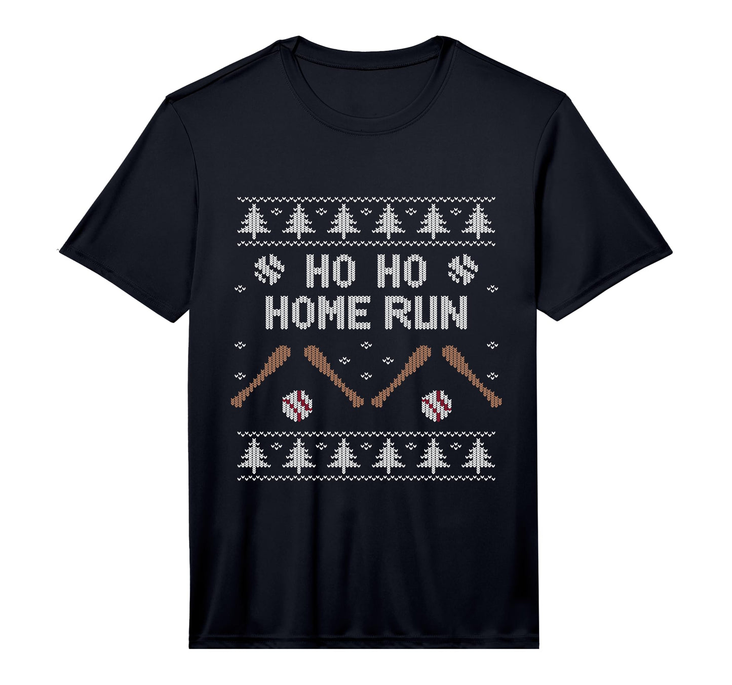 Ho Ho Home Run Funny Ugly Baseball T-Shirt - Unique Graphic Men Women - T-Shirt, Sweatshirt, Hoodie
