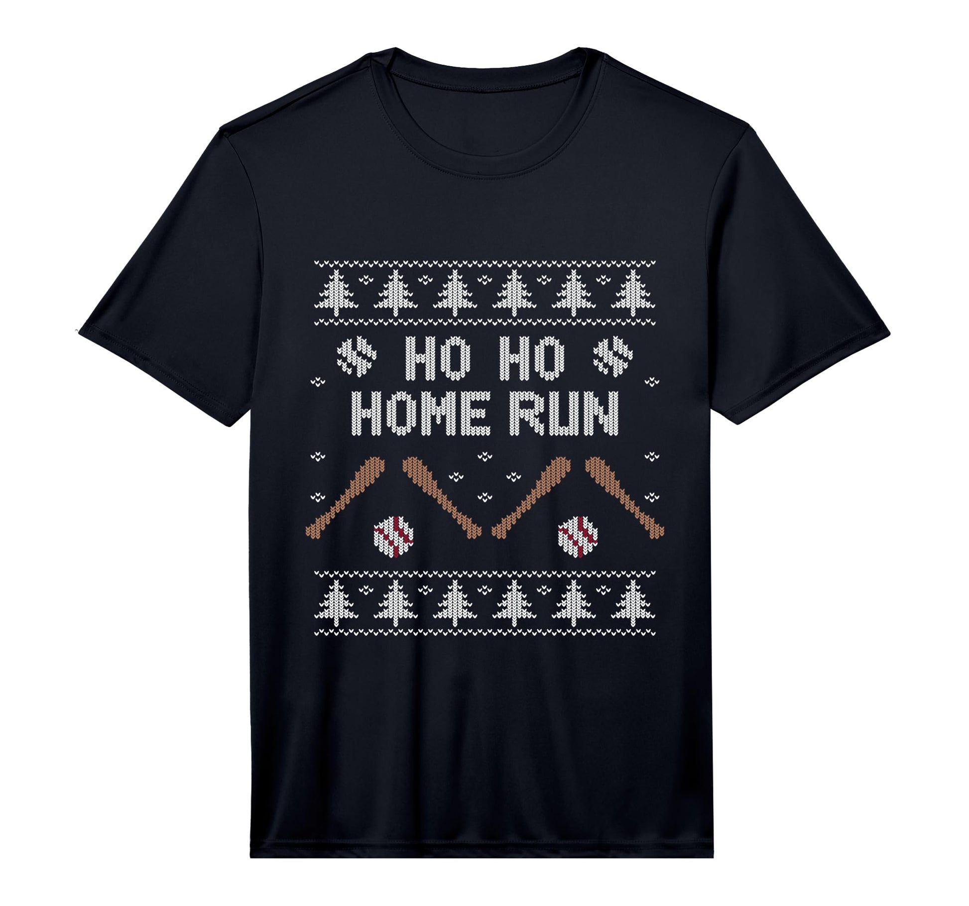 Ho Ho Home Run Funny Ugly Baseball T-Shirt - Unique Graphic Men Women - T-Shirt, Sweatshirt, Hoodie