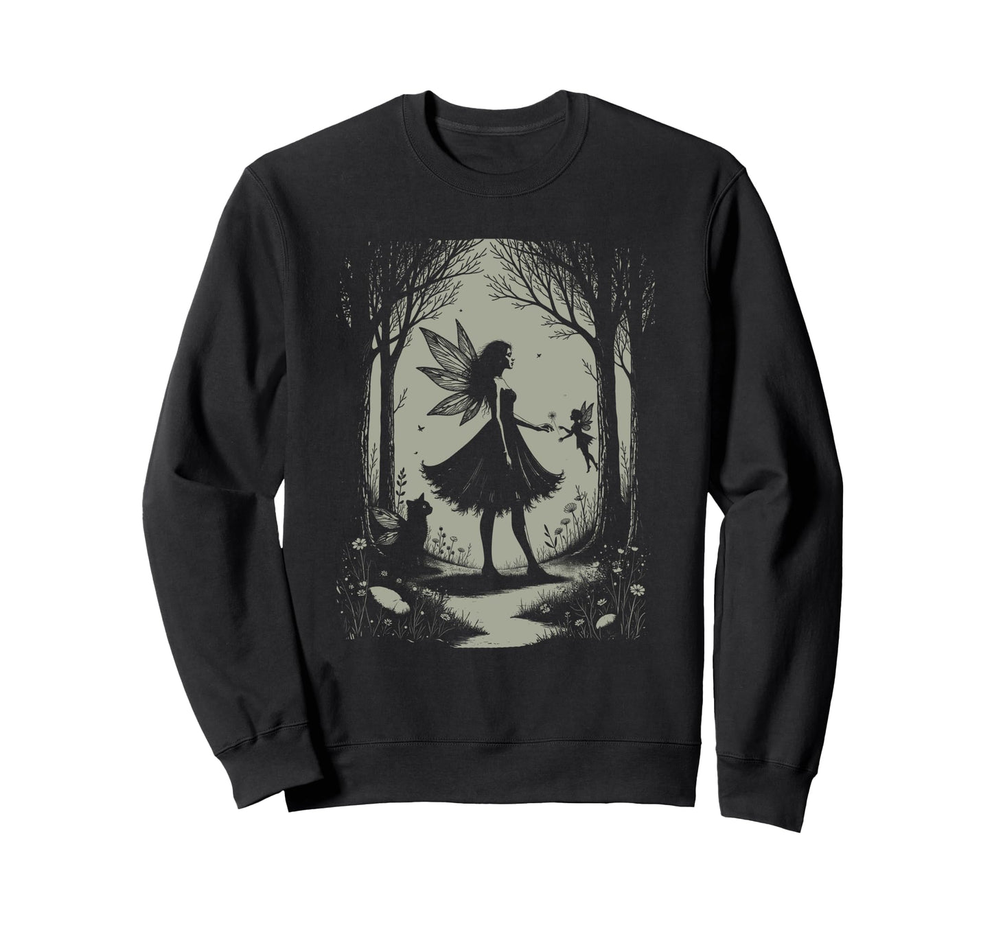 Y2K Fairycore Floral Moth Aesthetic Sweatshirt - Trendy Graphic for Adults - T-Shirt, Sweatshirt, Hoodie