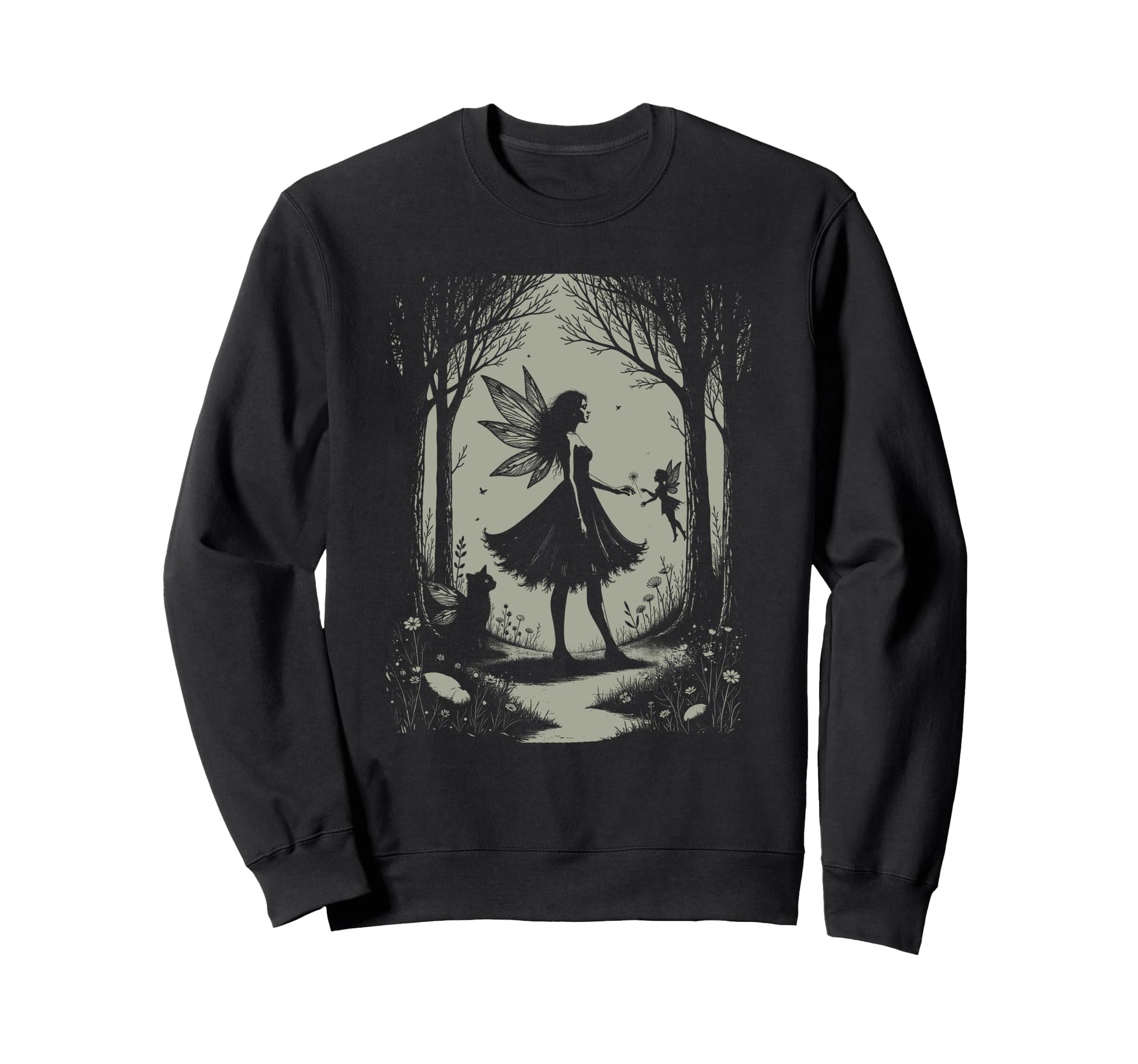 Y2K Fairycore Floral Moth Aesthetic Sweatshirt - Trendy Graphic for Adults - T-Shirt, Sweatshirt, Hoodie