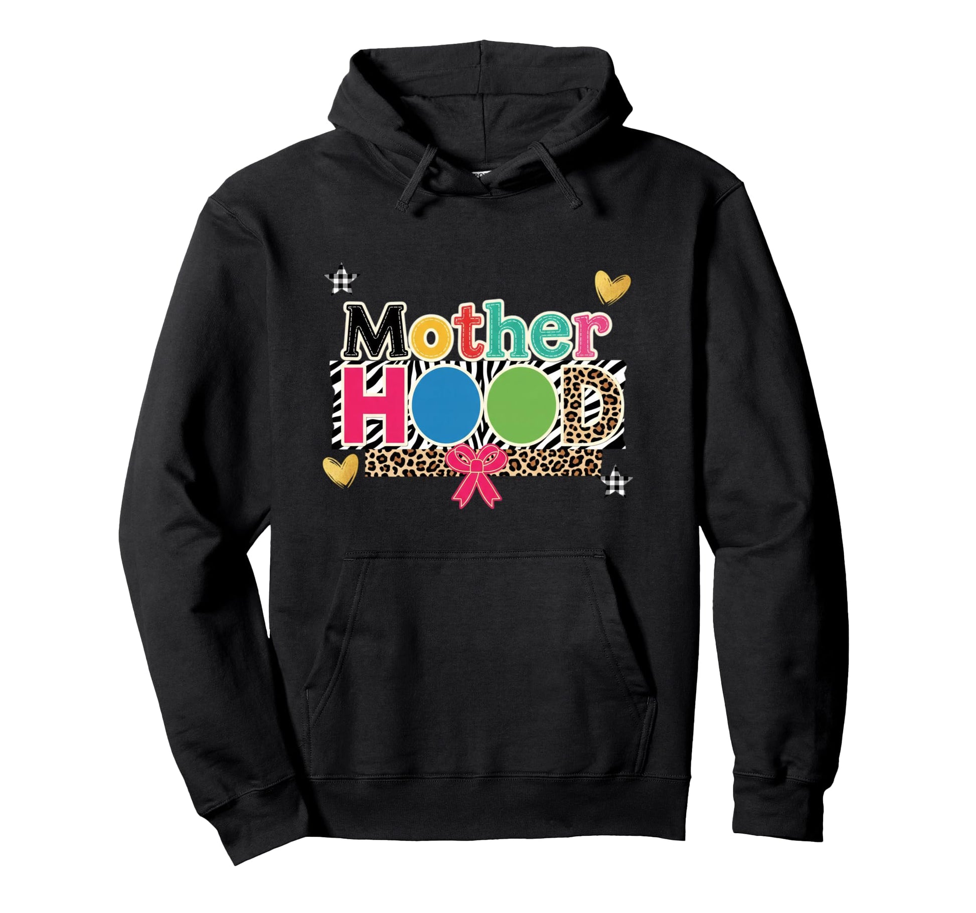 Mother Hood Colorful Mom Leopard Zebra Hoodie - Novelty Apparel Men Women - T-Shirt, Sweatshirt, Hoodie