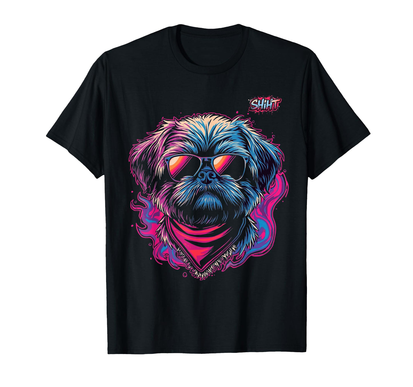 Shiht Rock Star Shih Tzu T-Shirt - Custom Art Print Men Women - T-Shirt, Sweatshirt, Hoodie