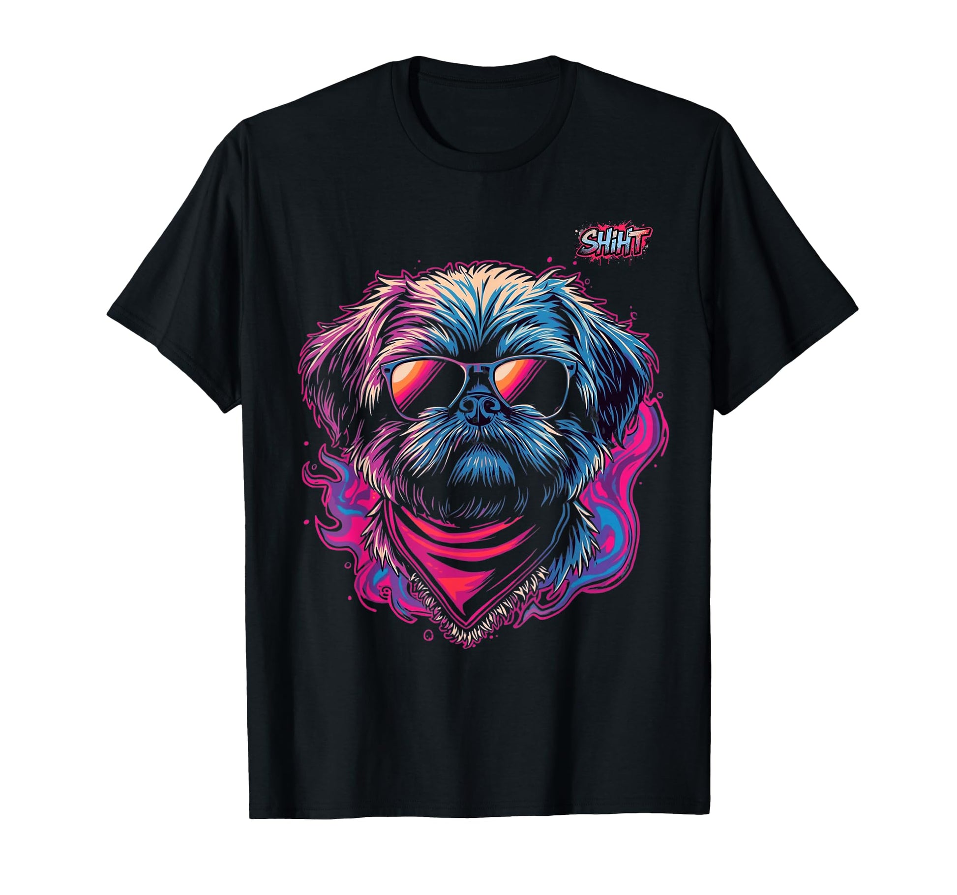 Shiht Rock Star Shih Tzu T-Shirt - Custom Art Print Men Women - T-Shirt, Sweatshirt, Hoodie