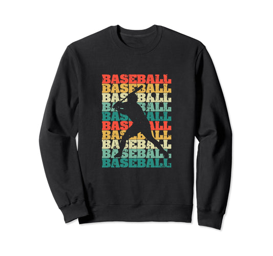 Baseball 70S 80S Old School Sunset Sweatshirt - Custom Art Print Men Women - T-Shirt, Sweatshirt, Hoodie