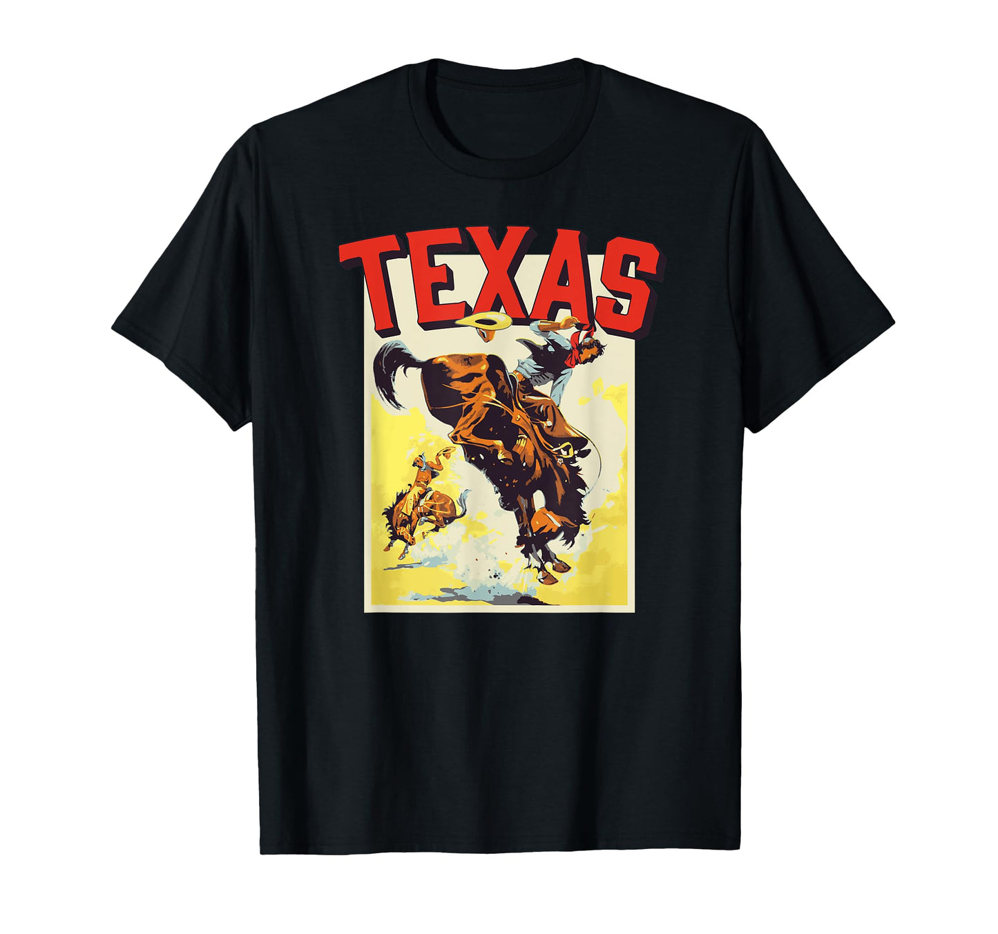 Texas Rodeo Travel Postcard Cowboy T-Shirt - Unique Graphic Men Women - T-Shirt, Sweatshirt, Hoodie