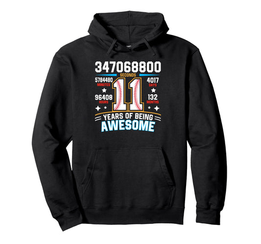 11Th Birthday 11 Years Old 132 Months Hoodie - Custom Art Print for Adults - T-Shirt, Sweatshirt, Hoodie