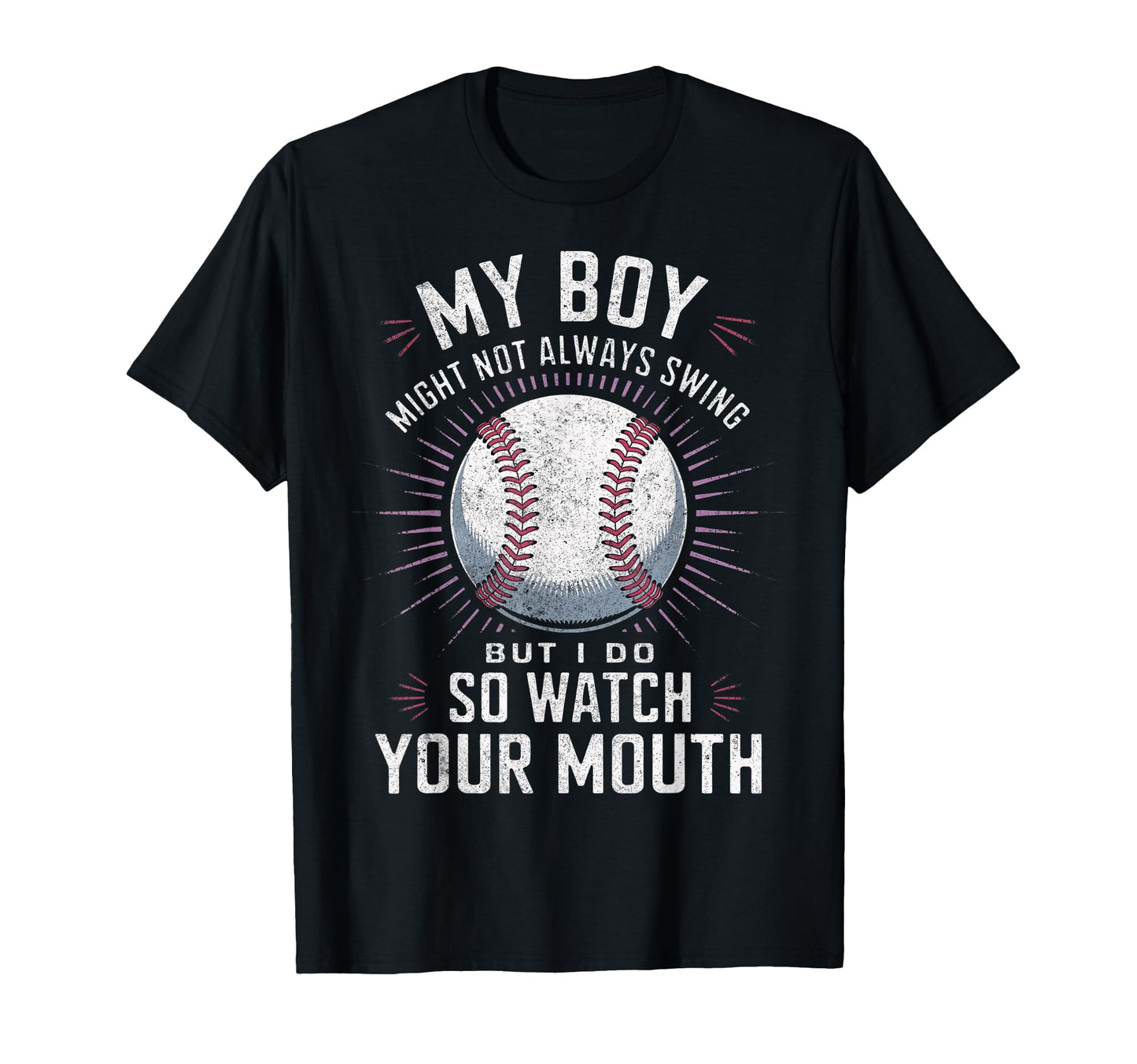 My Might Not Always Swing Baseball Mom T-Shirt - Streetwear Style Unisex - T-Shirt, Sweatshirt, Hoodie